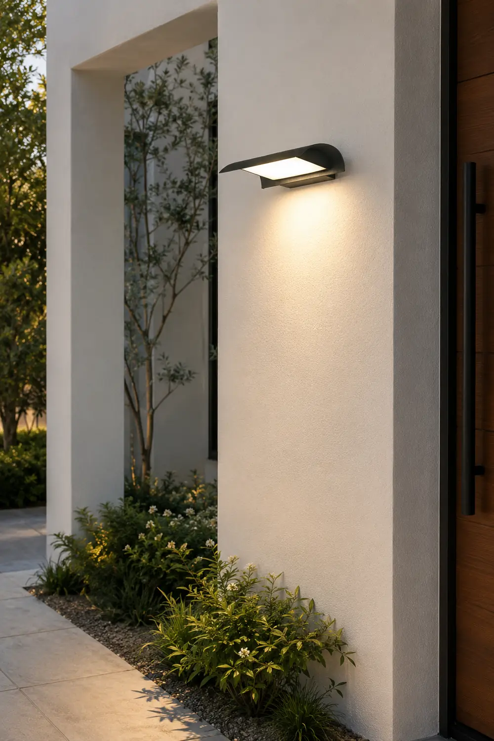 Curved Outdoor Waterproof LED Black Modern Minimalist Wall Lamp Exterior Lighting - Lumpaz