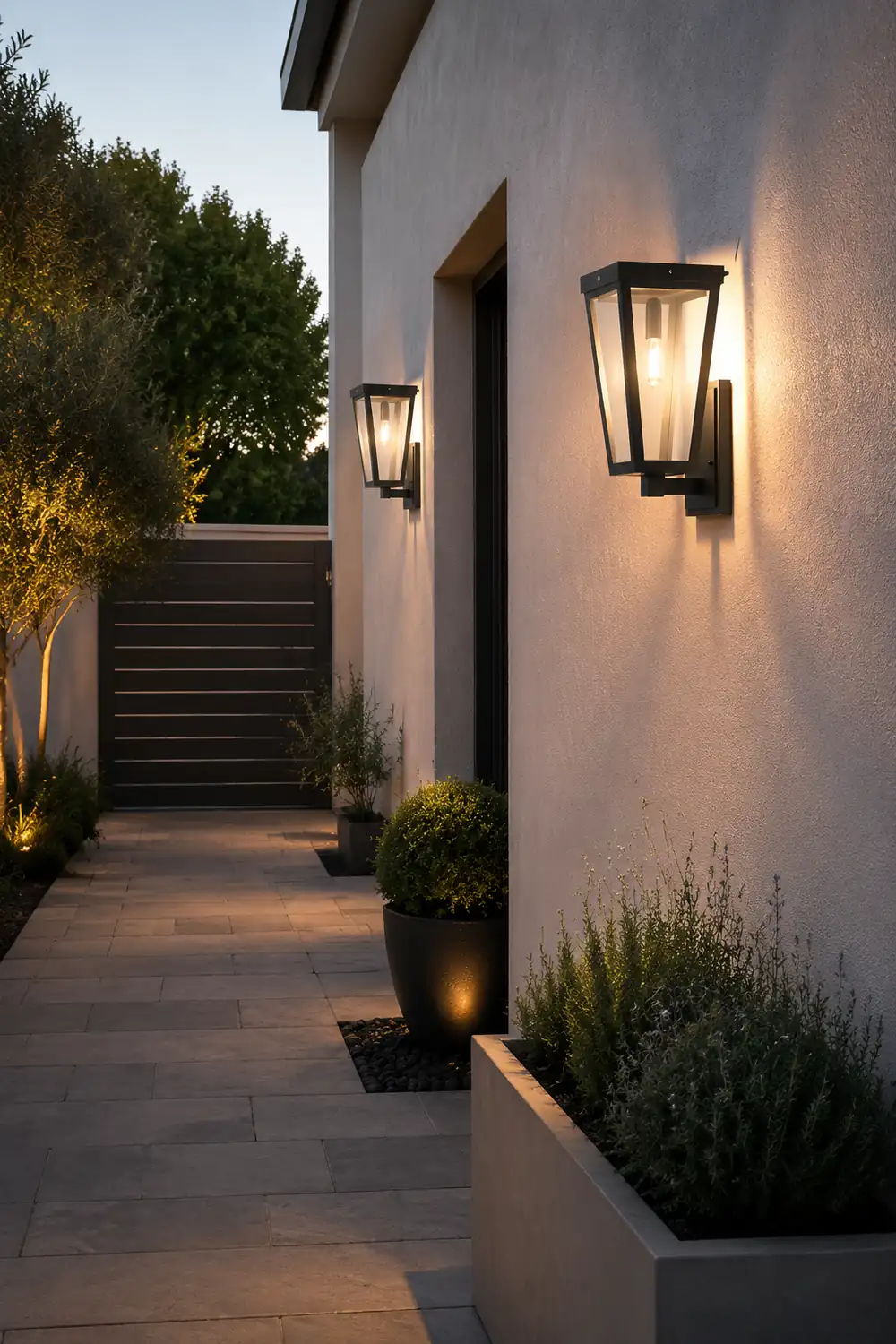 Square Smart Light Control Waterproof LED Solar Outdoor Wall Lights - Lumpaz