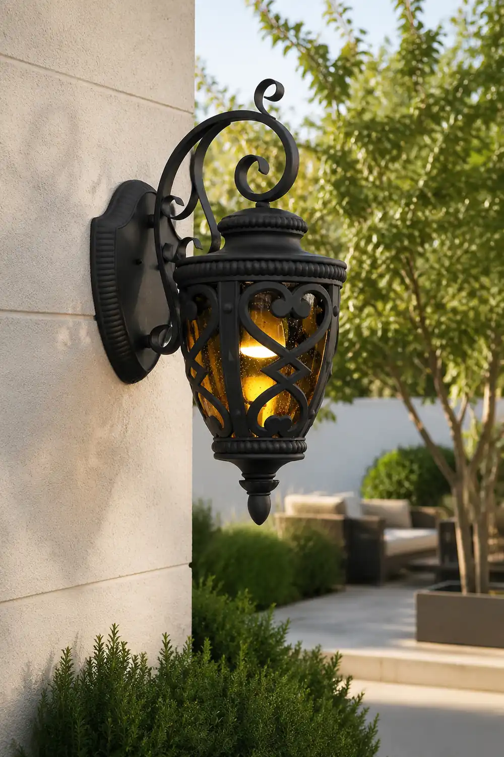 Retro Die-Casting Aluminum Waterproof American Outdoor Wall Light Fixture - Lumpaz