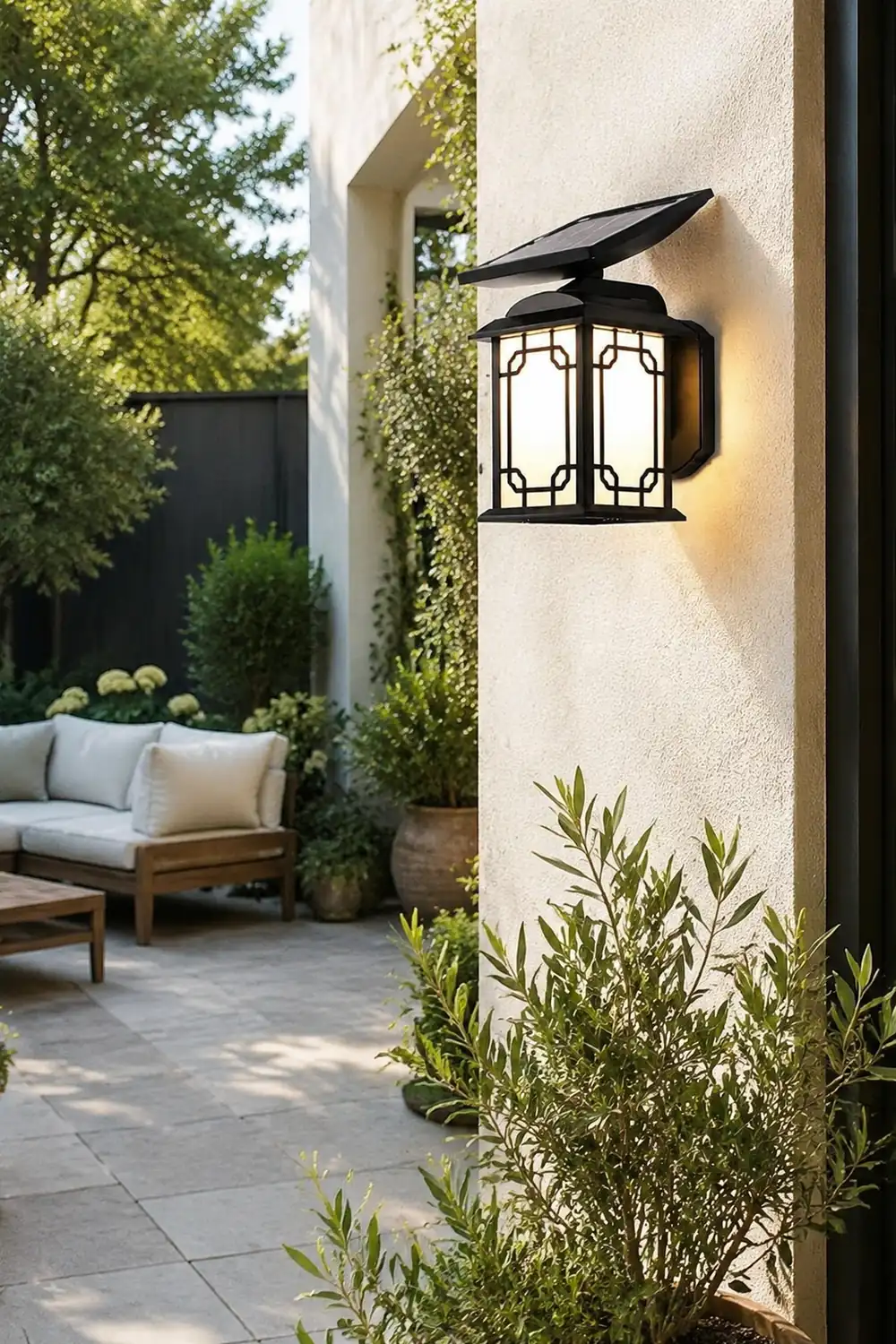 Vintage Waterproof LED Dimmable with Remote Solar Wall Lights Outdoor - Lumpaz