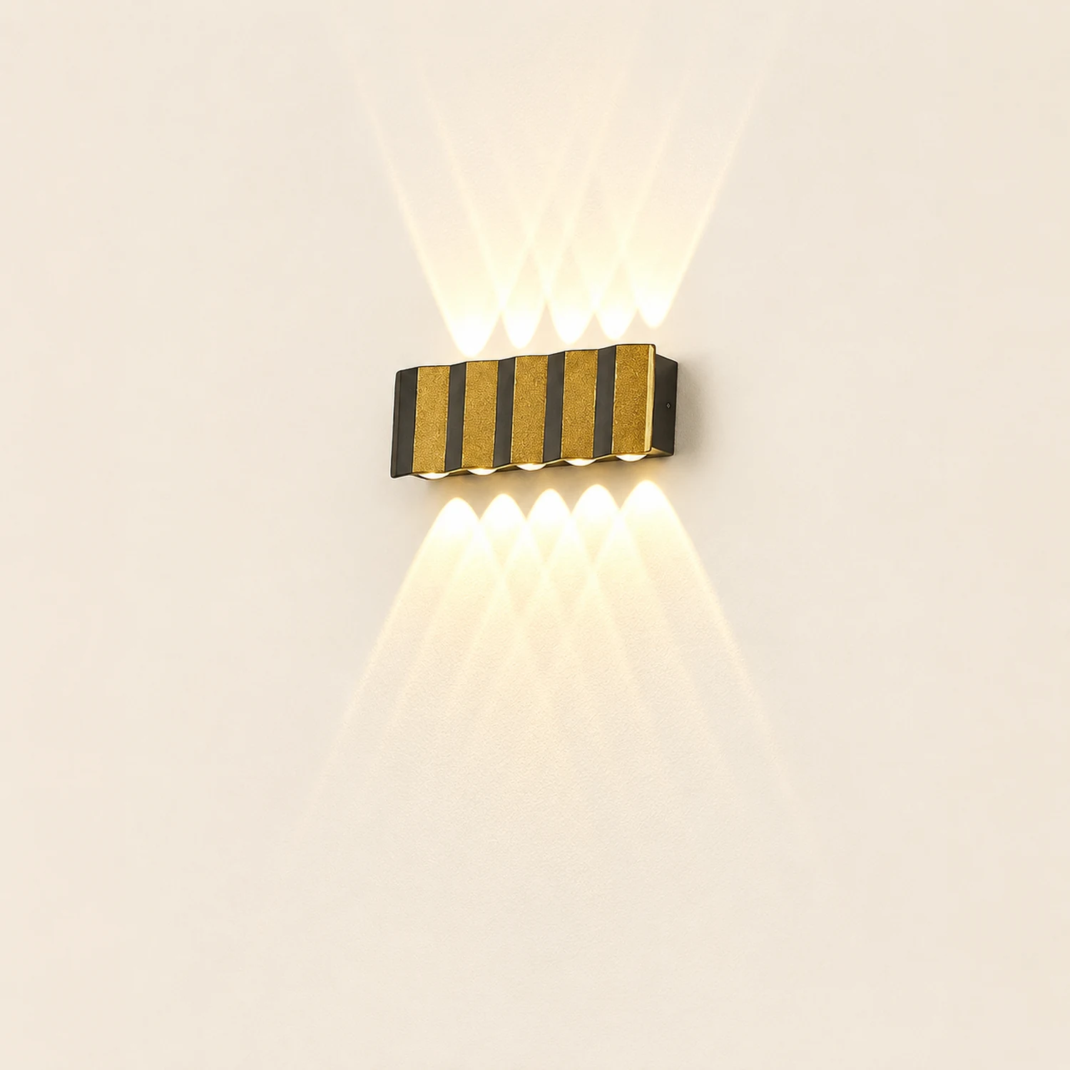 Wavy Creative Up and Down Light LED Waterproof Modern Wall Lights Fixture - Lumpaz