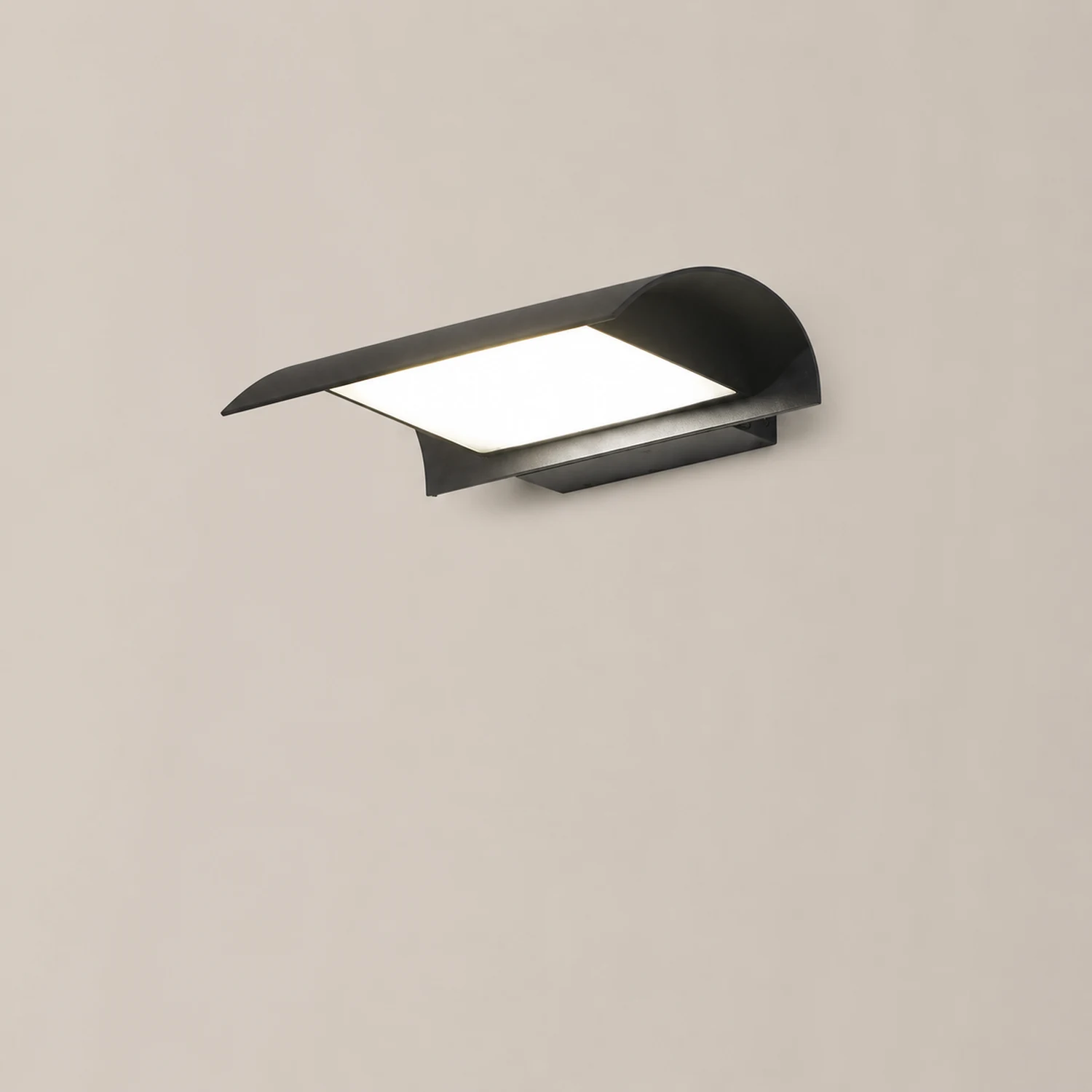 Curved Outdoor Waterproof LED Black Modern Minimalist Wall Lamp Exterior Lighting - Lumpaz