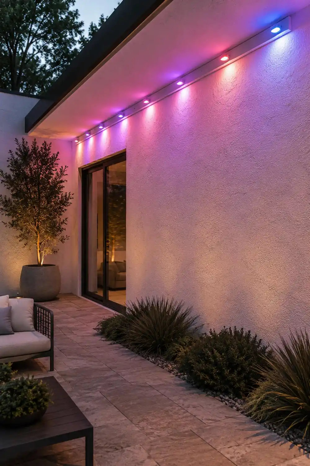 RGBW 12V Aluminum Waterproof LED Colorful Modern Outdoor Outline Light - Lumpaz