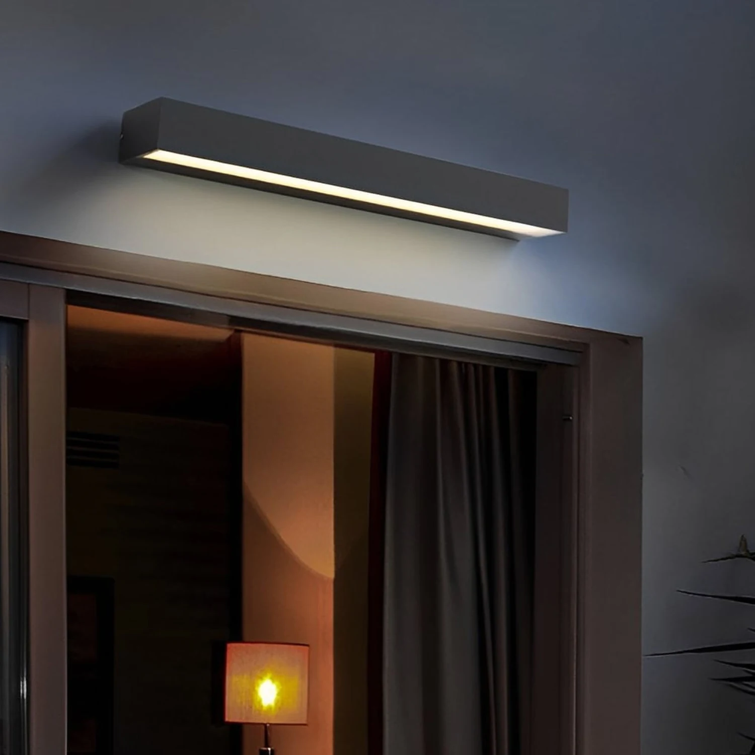 Minimalist Strip Waterproof LED Black Modern Outdoor Wall Washer Light - Lumpaz
