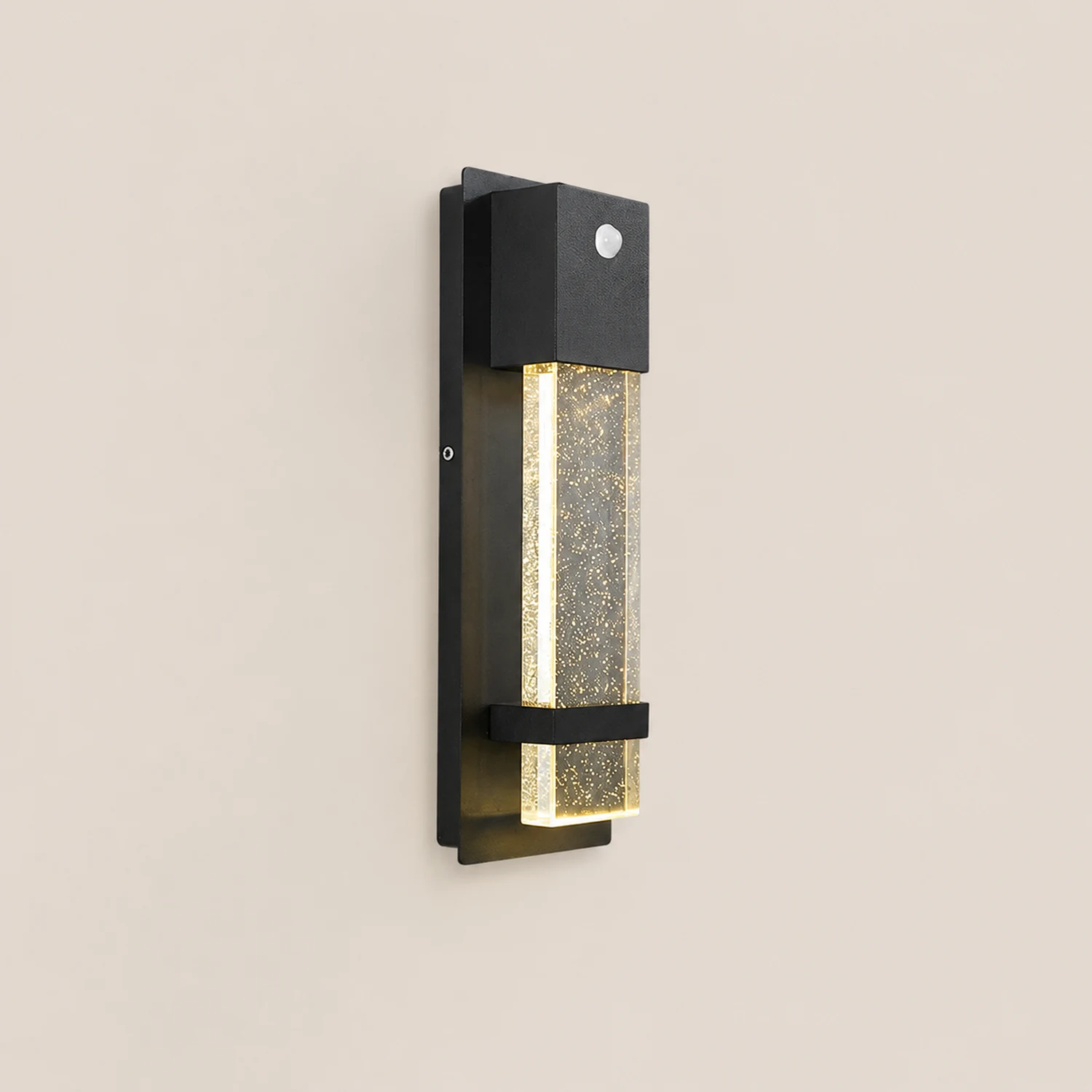 Minimalist Crystal Bubble Glass Waterproof LED Motion Sensor Wall Lamp - Lumpaz