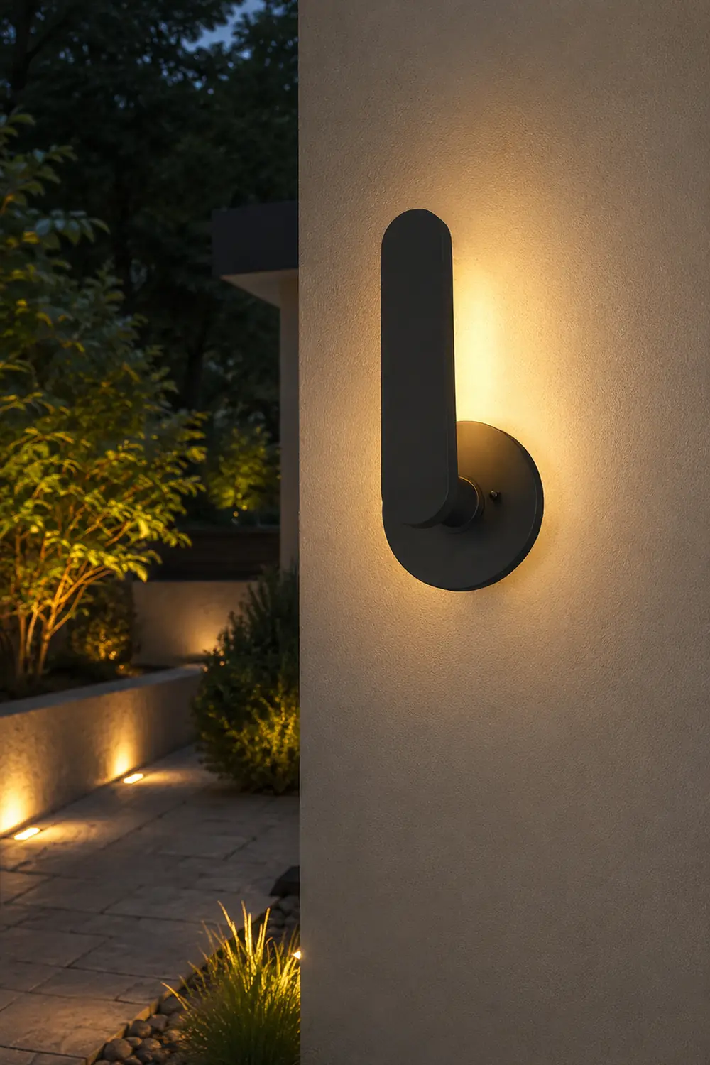 Strip Aluminum Waterproof LED 10W Black Modern Outdoor Wall Lighting - Lumpaz