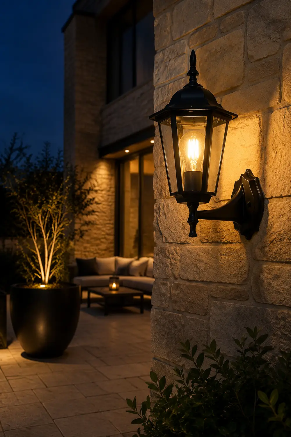 Retro Hexagonal Waterproof European Style Outdoor Wall Lights Wall Lamp - Lumpaz
