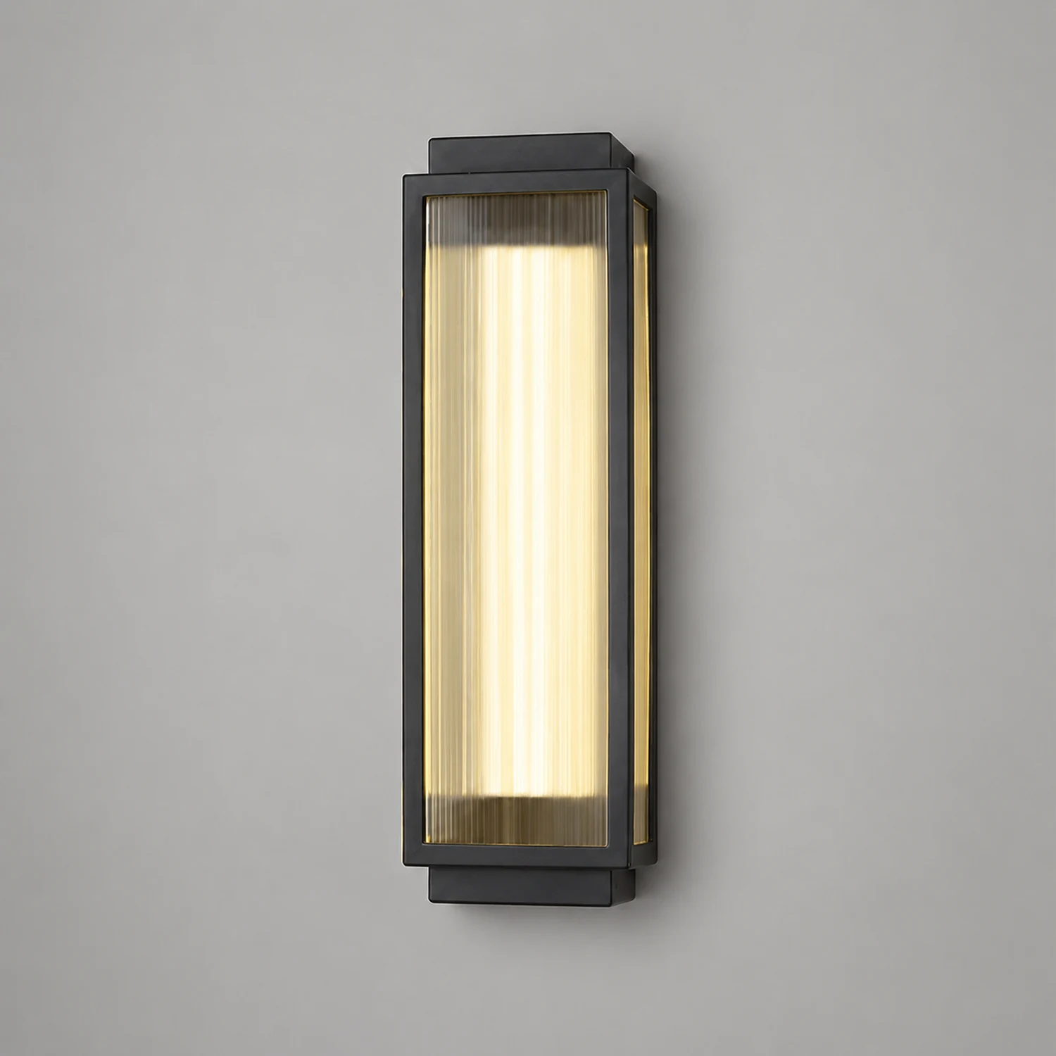 Rectangular Strip Waterproof LED Black Modern Outdoor Wall Lights - Lumpaz