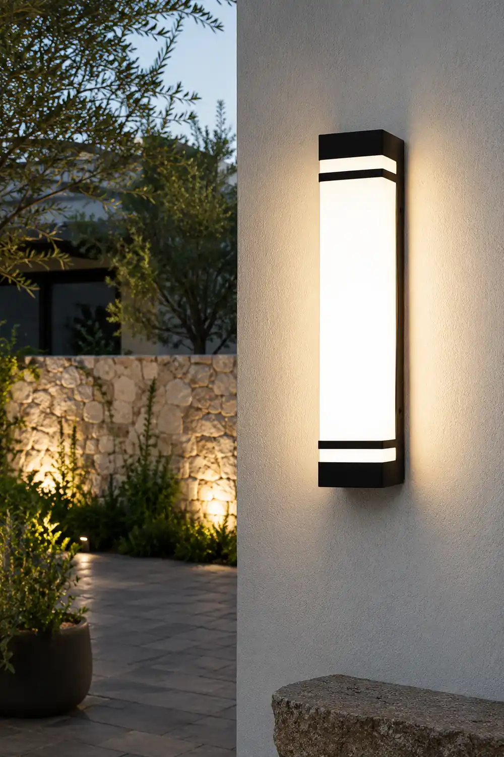 Waterproof Strip LED Black Modern Outdoor Wall Light Fixture Wall Lamp - Lumpaz