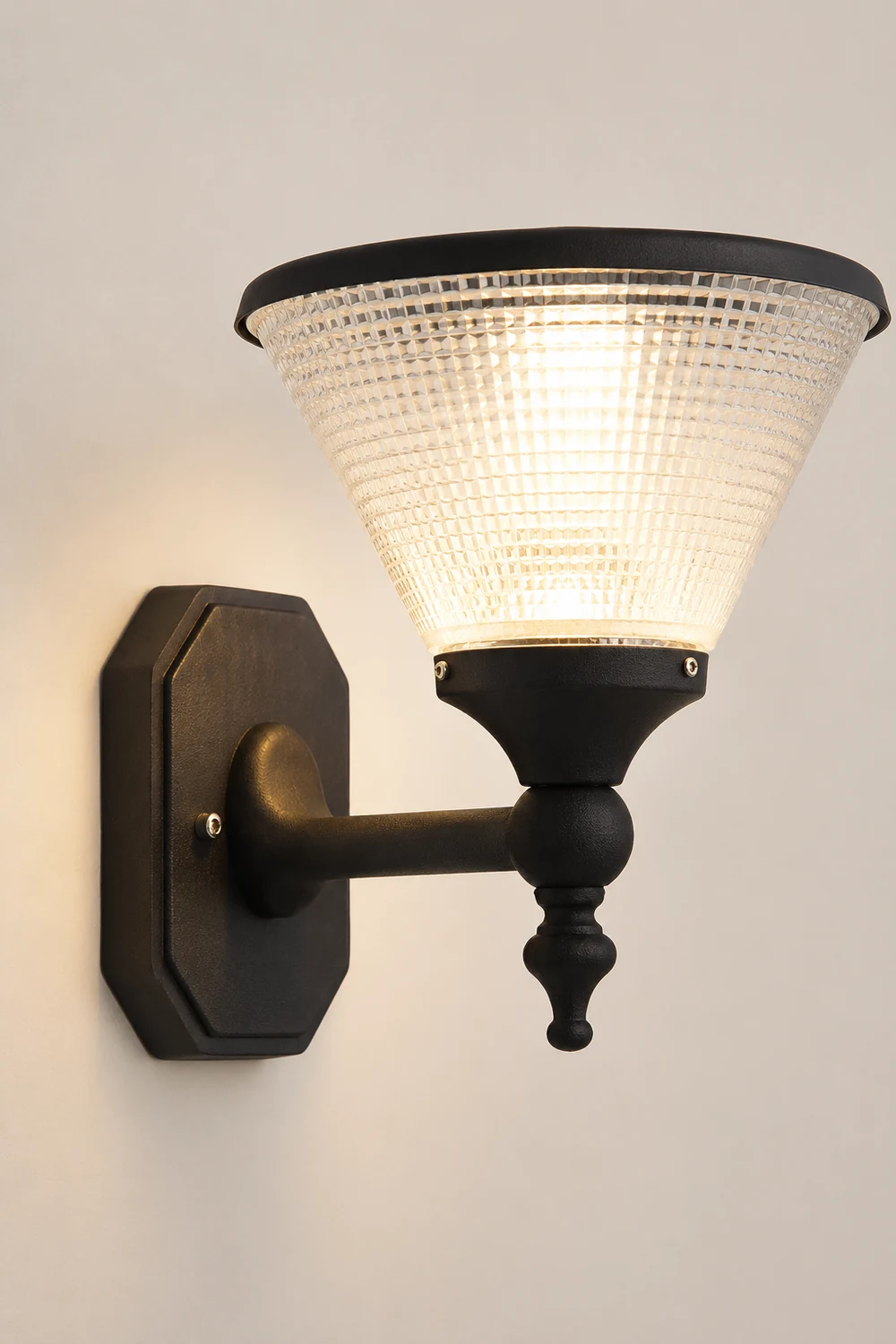 Round Waterproof LED Three Step Dimming with Remote Solar Wall Lights - Lumpaz