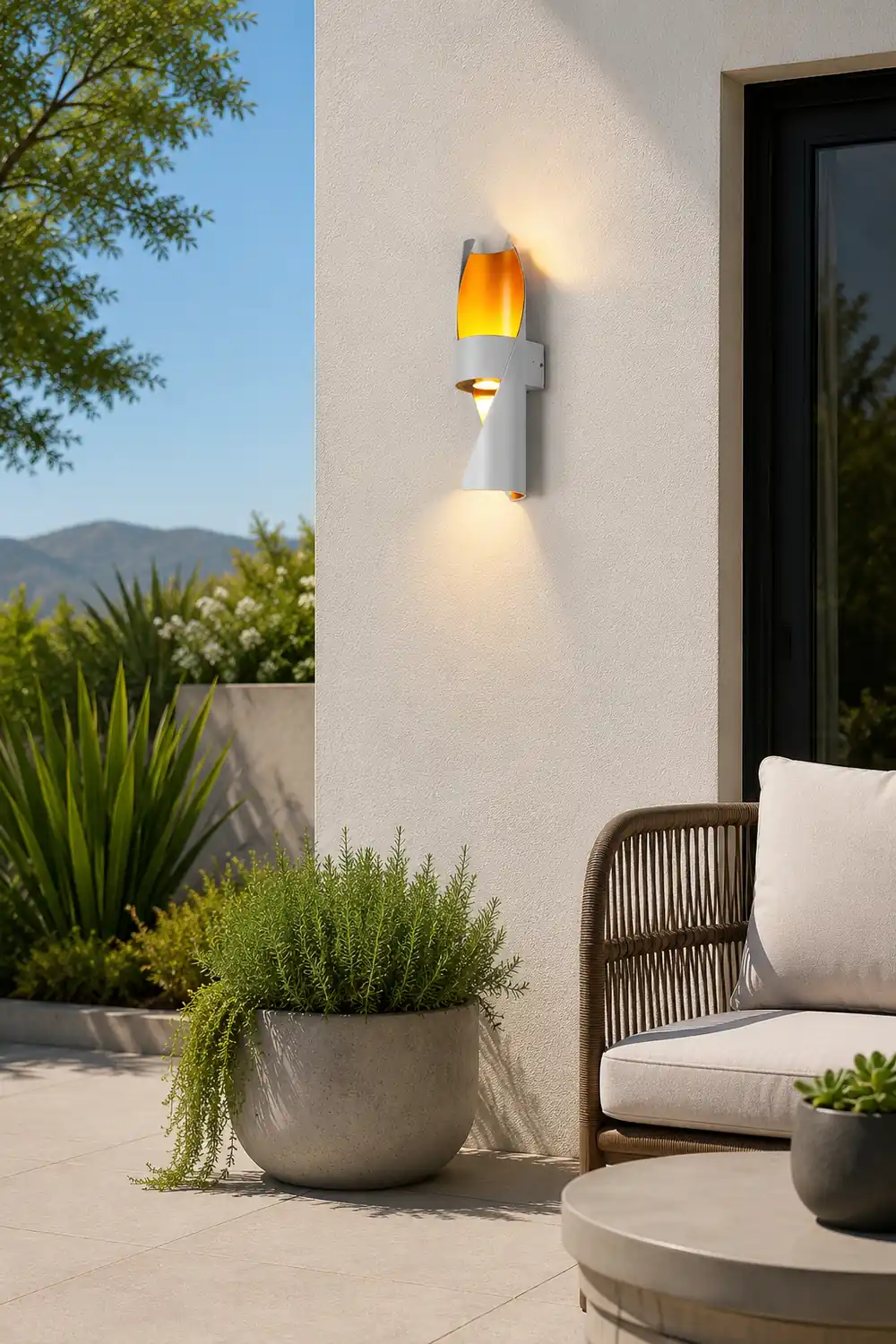 Circular Waterproof Up and Down Lighting COB Modern Outdoor Wall Lights - Lumpaz