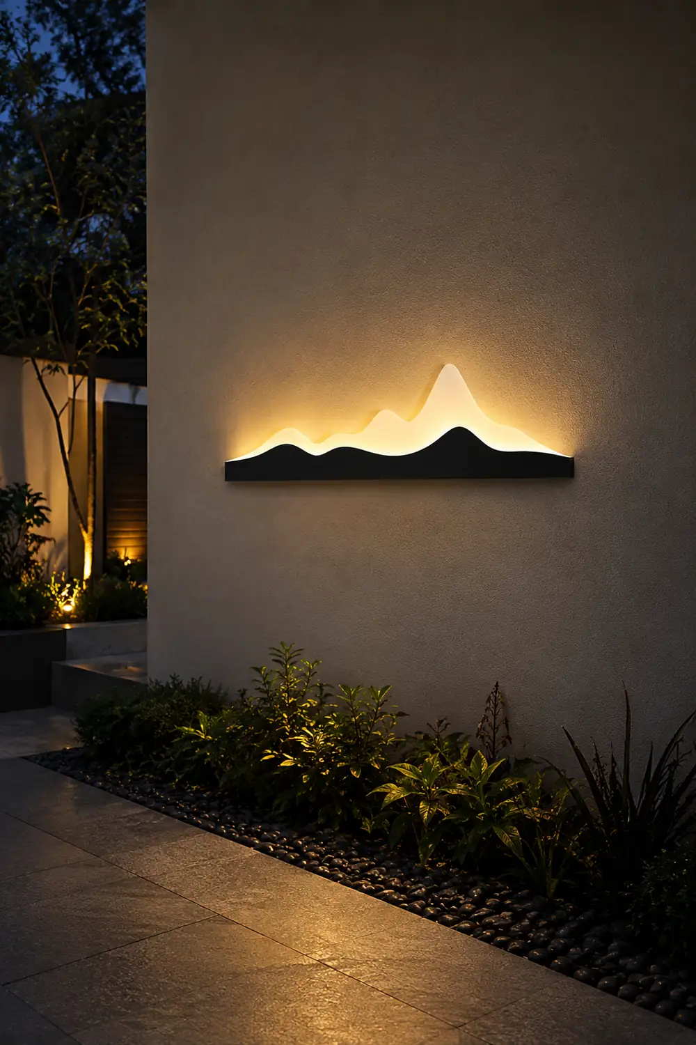 Mountain Scenery Creative Waterproof LED Modern Outdoor Wall Lights - Lumpaz