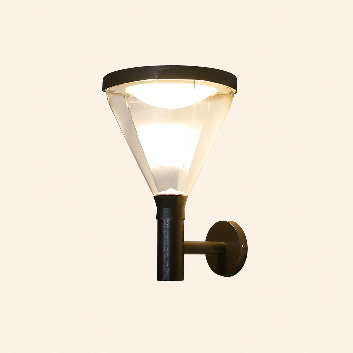 Waterproof Dimmable LED Black Modern Solar Outdoor Wall Lights Wall Lamp - Lumpaz