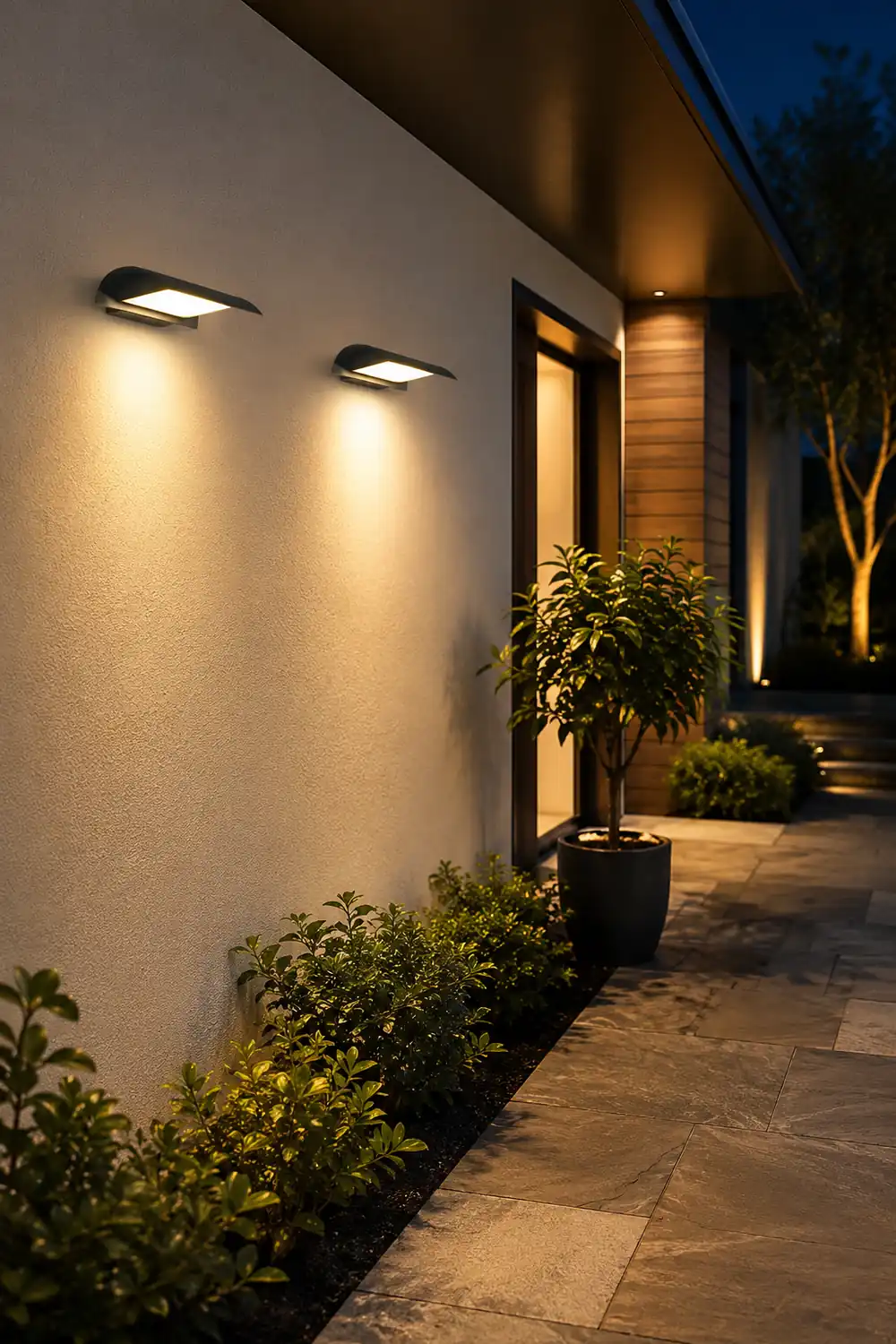 Curved Outdoor Waterproof LED Black Modern Minimalist Wall Lamp Exterior Lighting - Lumpaz