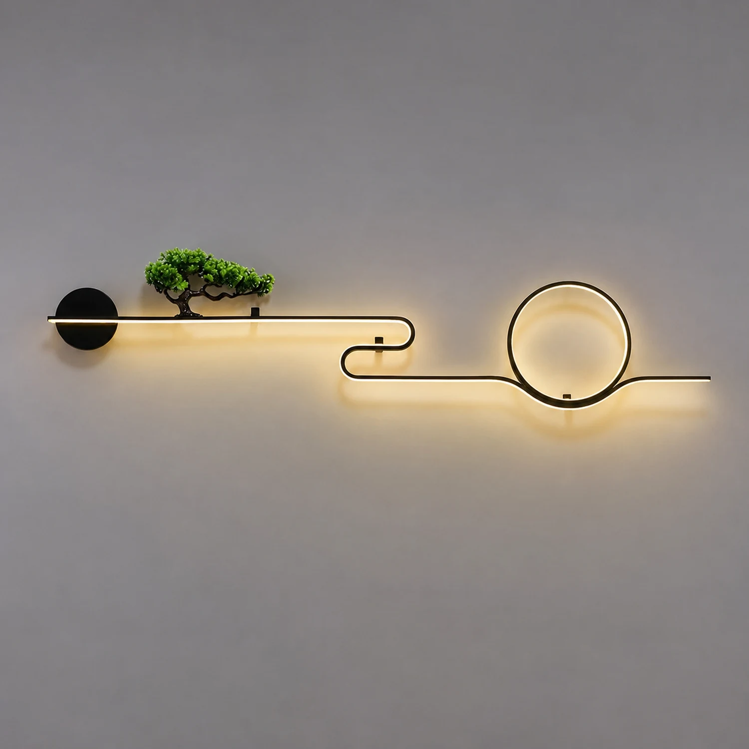 Moon Tree Scenery Waterproof LED Black Retro Outdoor Wall Lights Sconces - Lumpaz