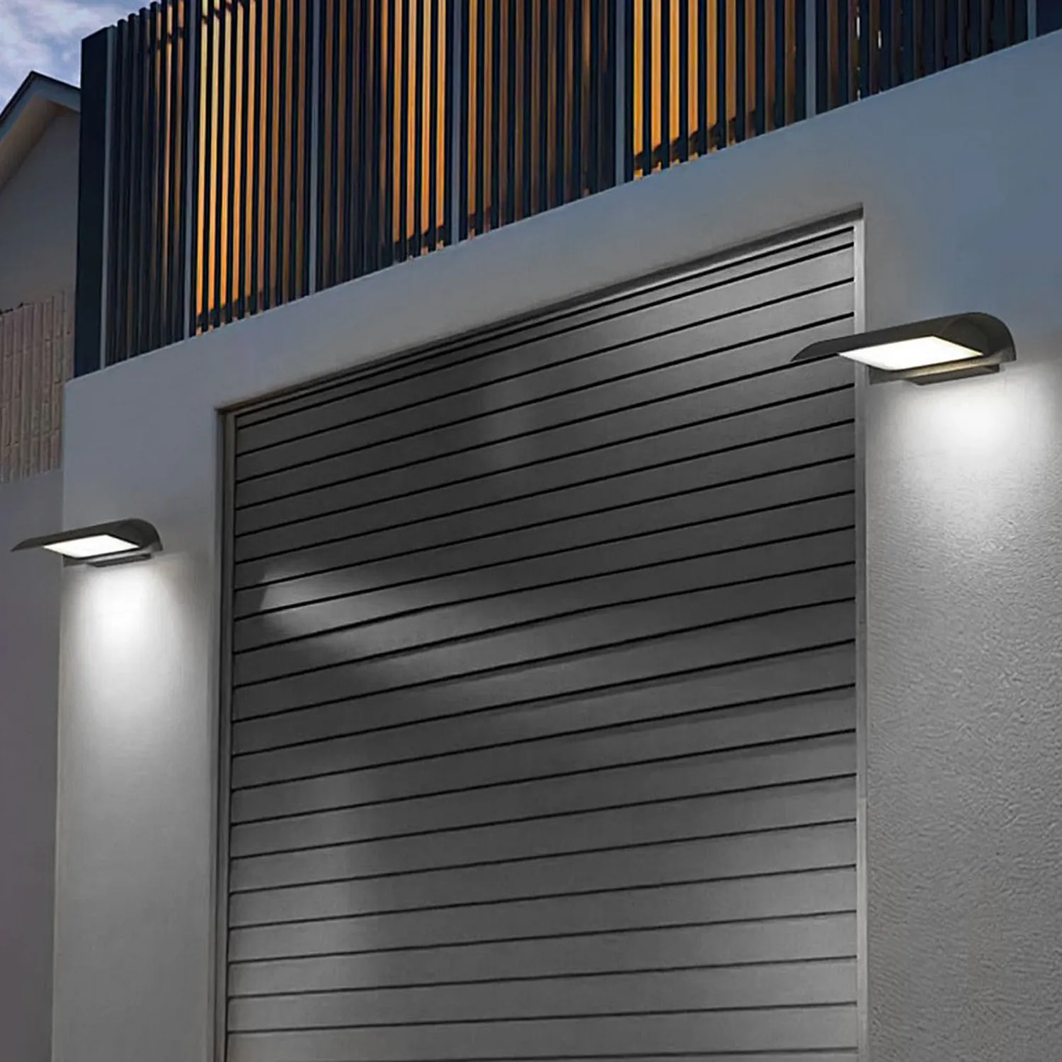 Curved Outdoor Waterproof LED Black Modern Minimalist Wall Lamp Exterior Lighting - Lumpaz