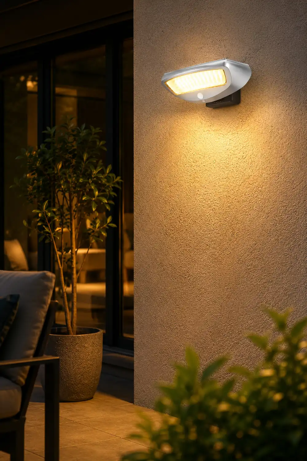 Motion Sensor 45° Adjustable Waterproof Solar Lights Outdoor Wall Lamp - Lumpaz