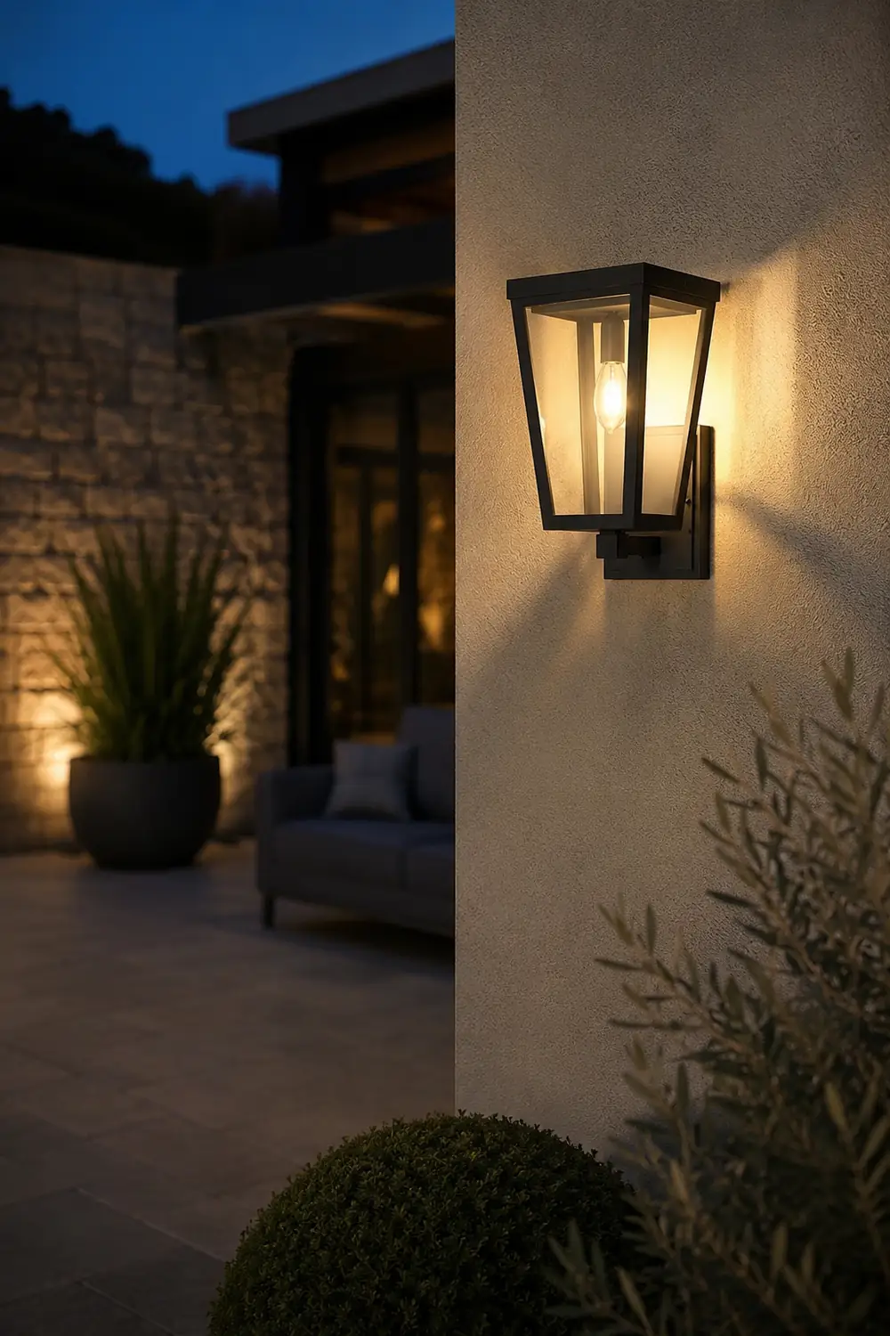 Square Smart Light Control Waterproof LED Solar Outdoor Wall Lights - Lumpaz