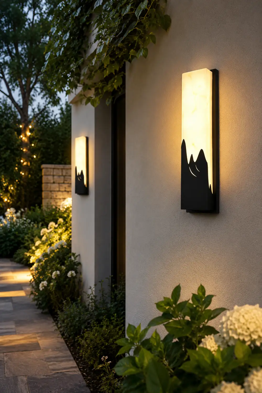 Rectangular Creative Scenery Waterproof LED Black Retro Sconces Lighting - Lumpaz