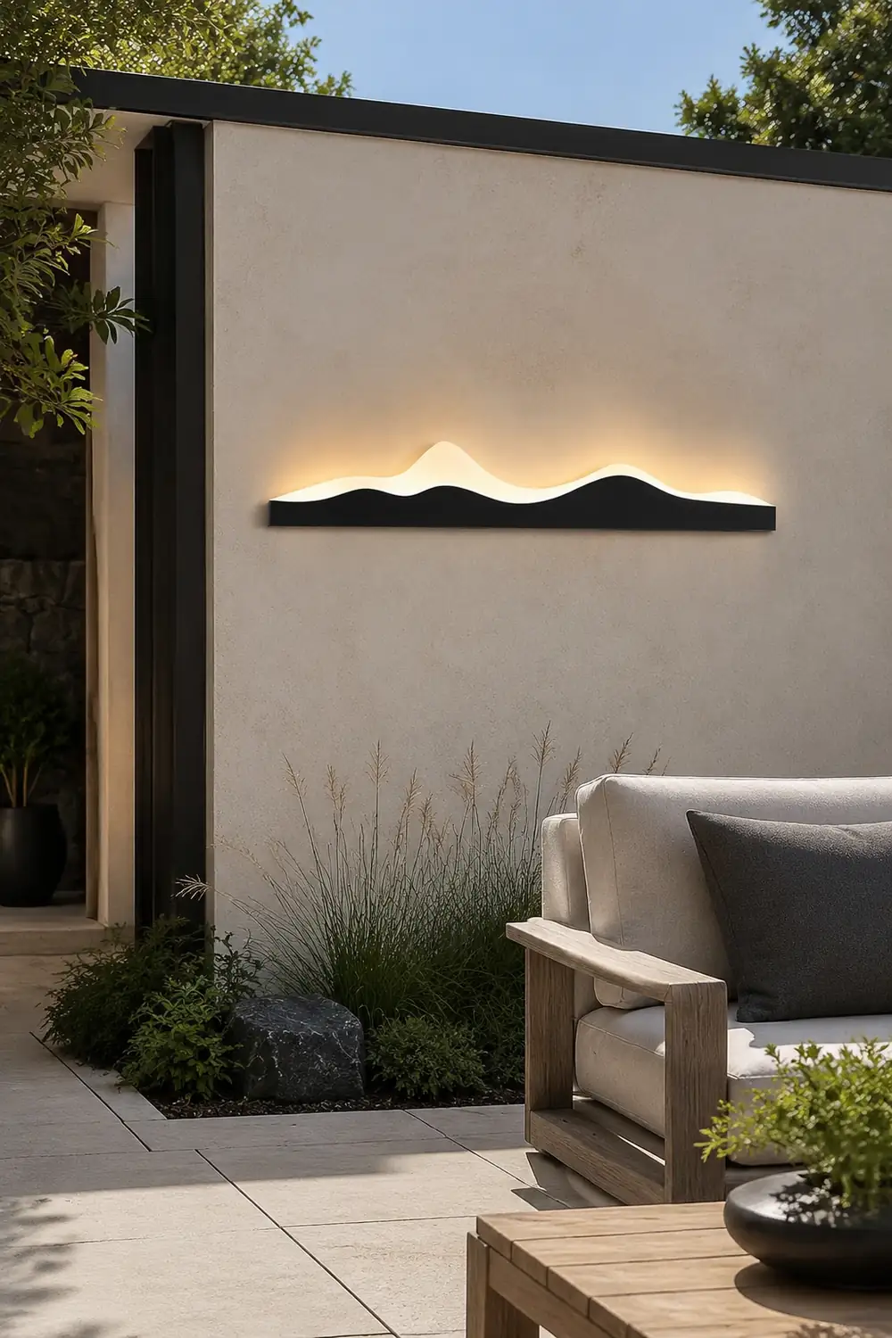 Mountain Scenery Creative Waterproof LED Modern Outdoor Wall Lights - Lumpaz
