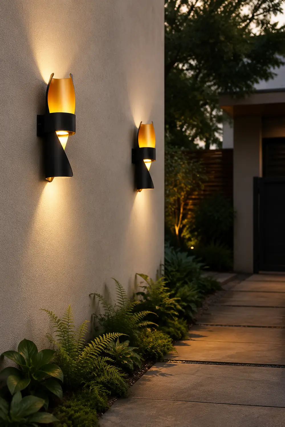 Circular Waterproof Up and Down Lighting COB Modern Outdoor Wall Lights - Lumpaz