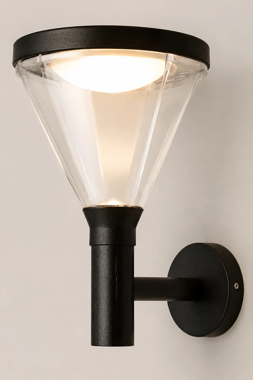 Waterproof Dimmable LED Black Modern Solar Outdoor Wall Lights Wall Lamp - Lumpaz