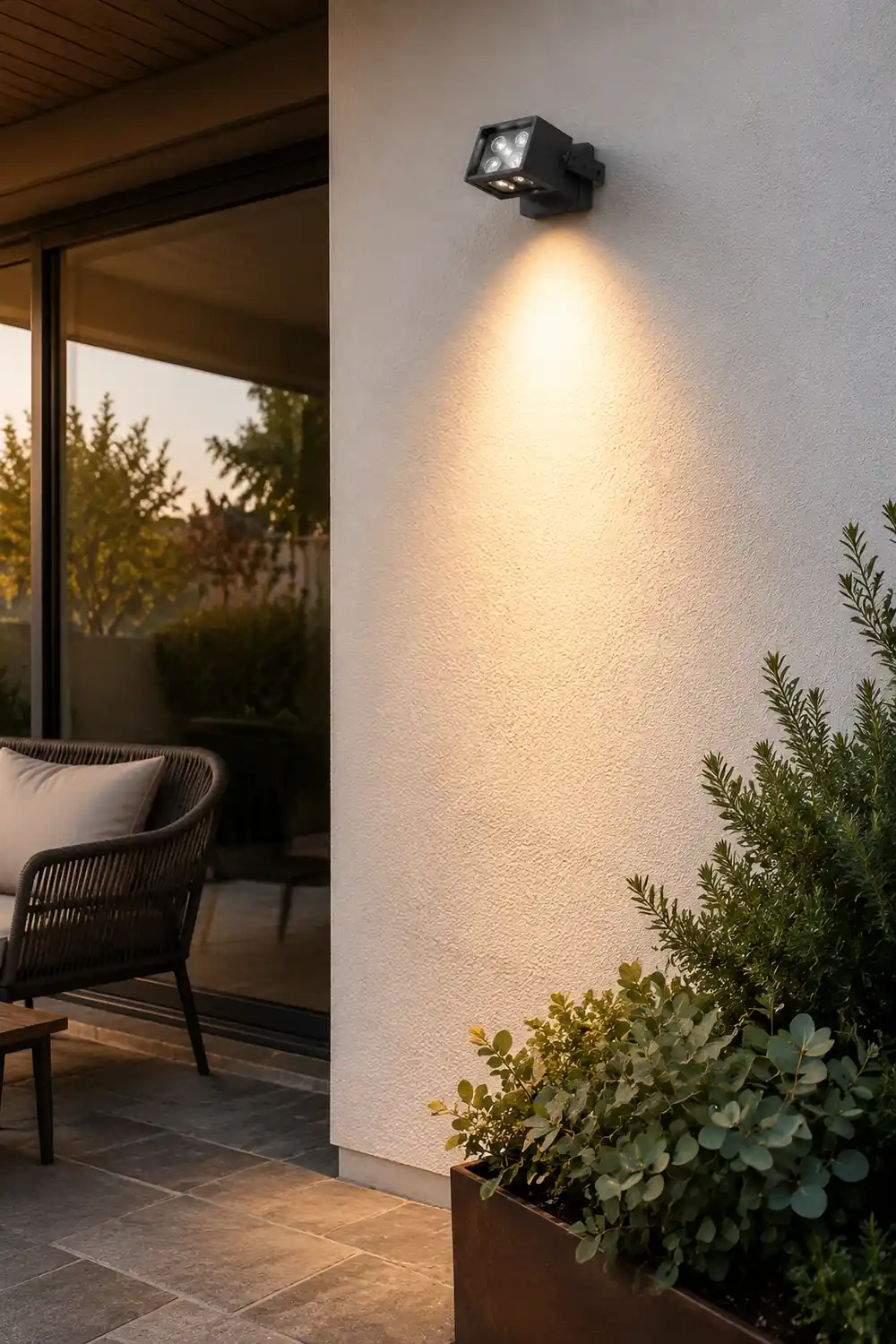 Adjustable Square Waterproof Colorful Spotlight Outdoor Wall Lights - Lumpaz