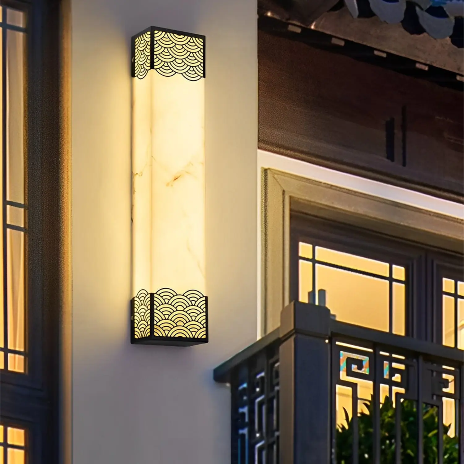 Rectangular Resin LED Waterproof Vintage Outdoor Wall Lights Wall Lamp - Lumpaz