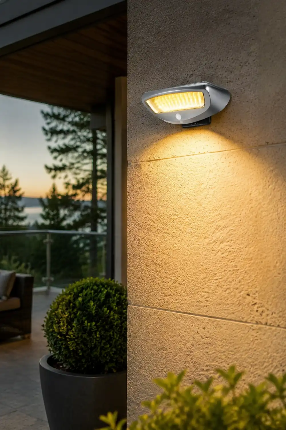 Motion Sensor 45° Adjustable Waterproof Solar Lights Outdoor Wall Lamp - Lumpaz