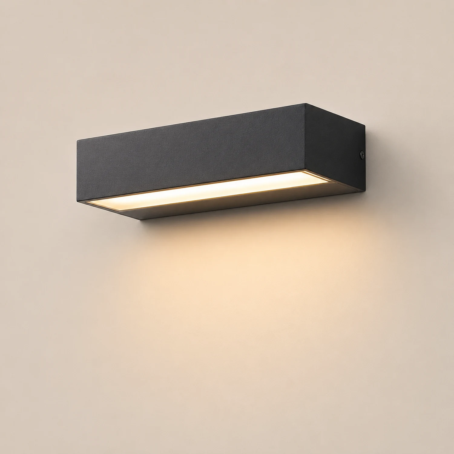 Minimalist Strip Waterproof LED Black Modern Outdoor Wall Washer Light - Lumpaz