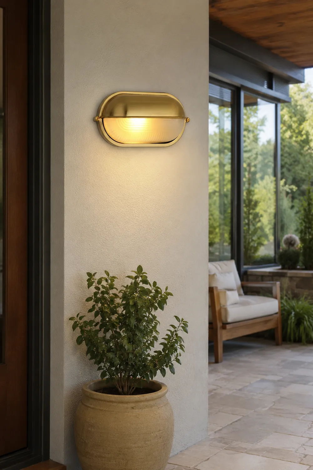Round Oval Cast Aluminum Glass Waterproof Retro Industrial Wall Lamp - Lumpaz