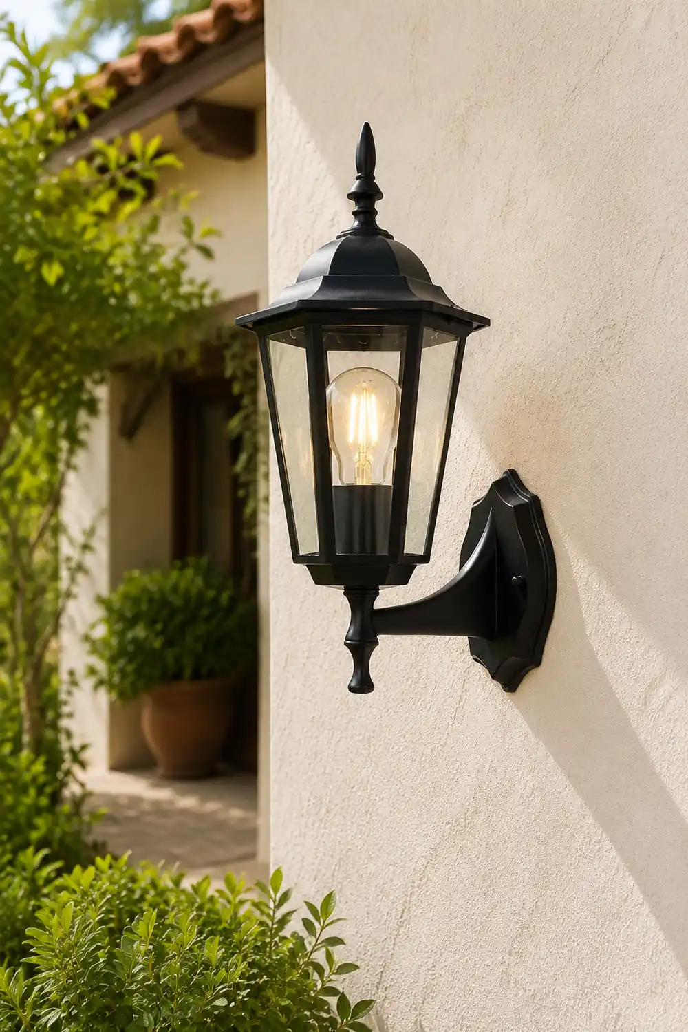 Retro Hexagonal Waterproof European Style Outdoor Wall Lights Wall Lamp - Lumpaz