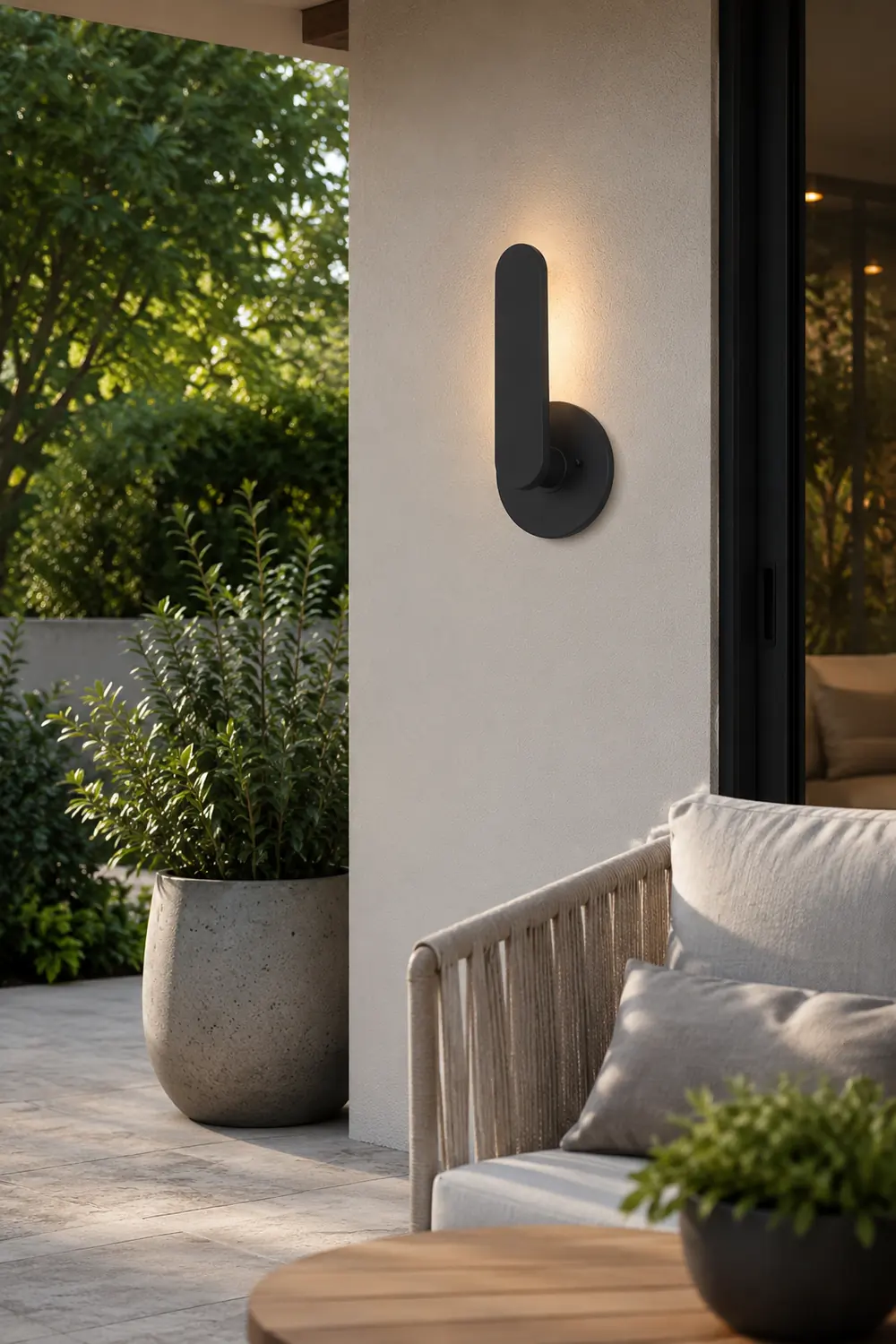 Strip Aluminum Waterproof LED 10W Black Modern Outdoor Wall Lighting - Lumpaz