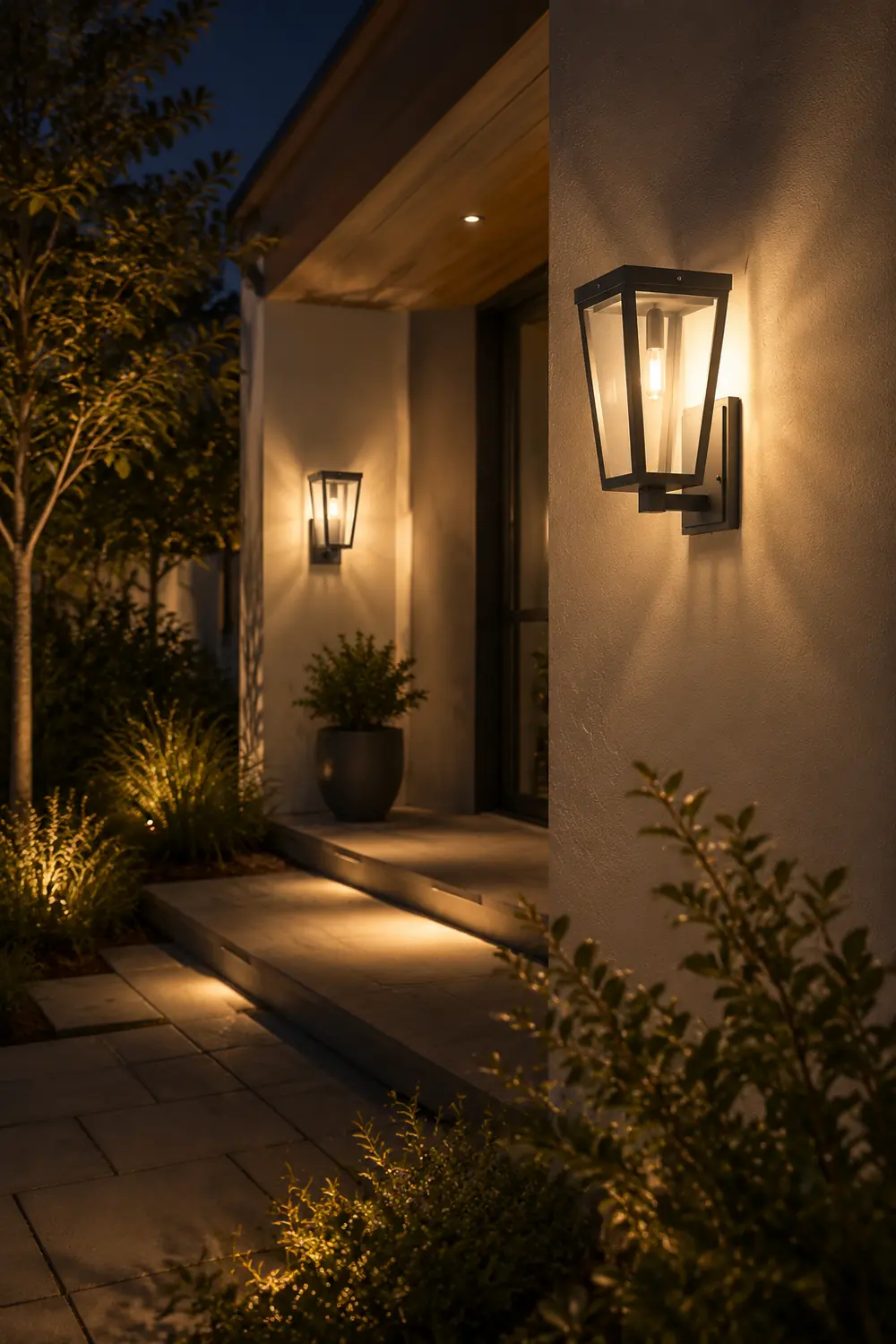 Square Smart Light Control Waterproof LED Solar Outdoor Wall Lights - Lumpaz