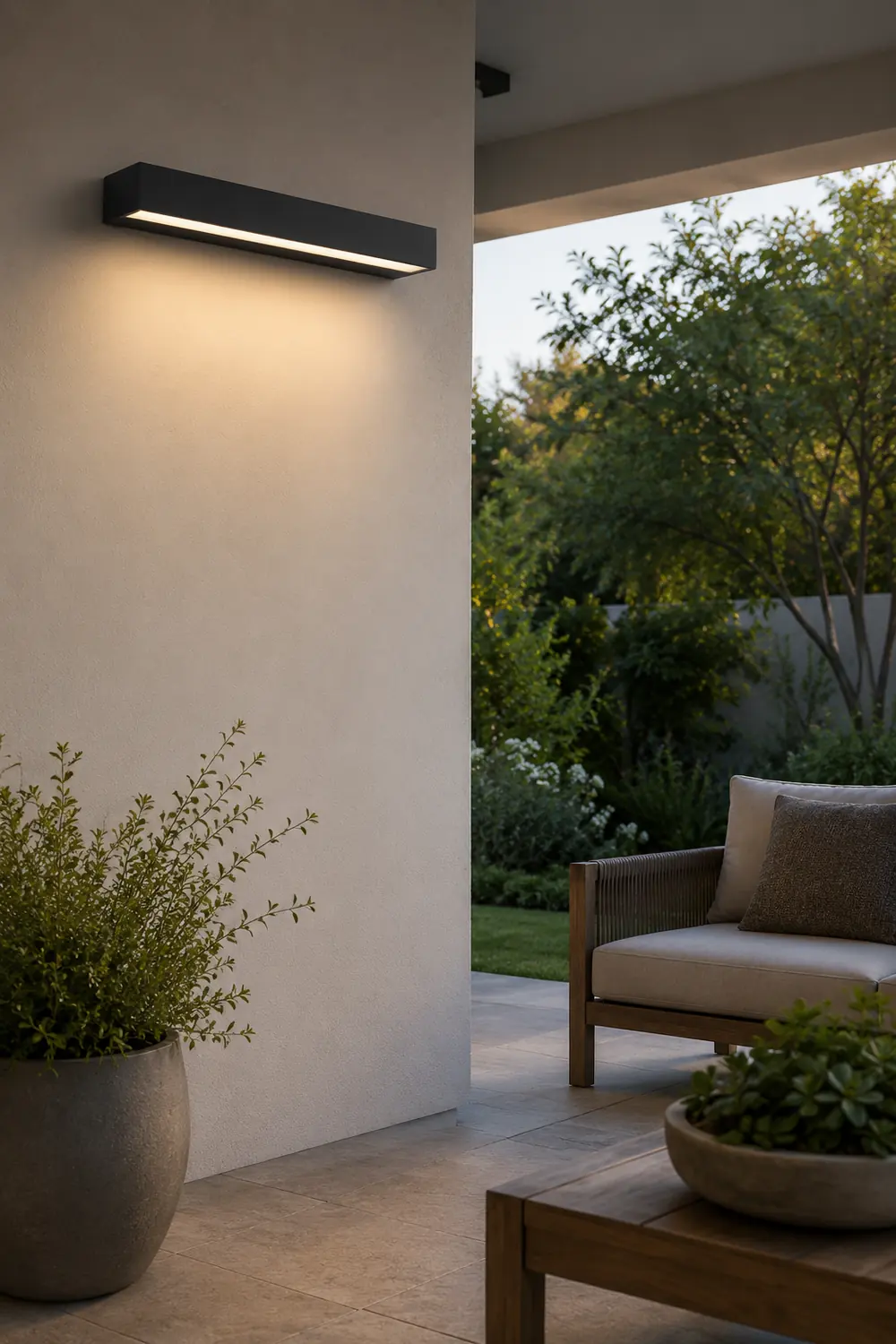 Minimalist Strip Waterproof LED Black Modern Outdoor Wall Washer Light - Lumpaz