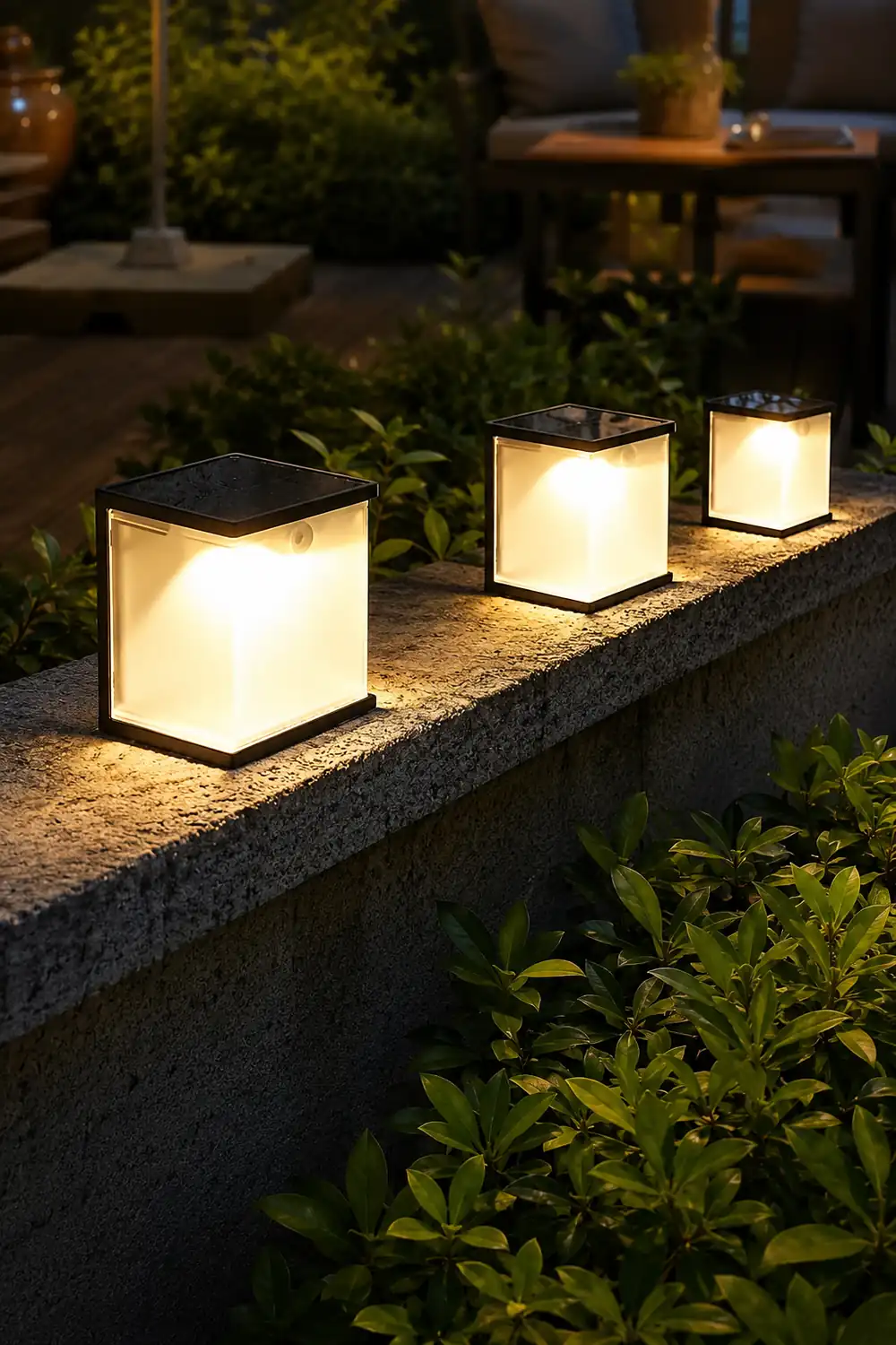 Square Intelligent Motion Sensor LED Waterproof Solar Outdoor Lights - Lumpaz