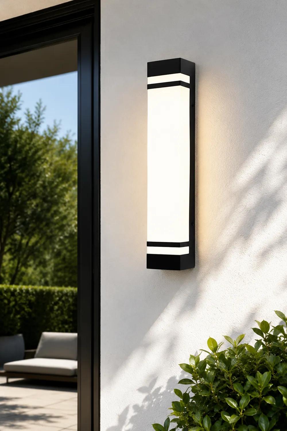 Waterproof Strip LED Black Modern Outdoor Wall Light Fixture Wall Lamp - Lumpaz