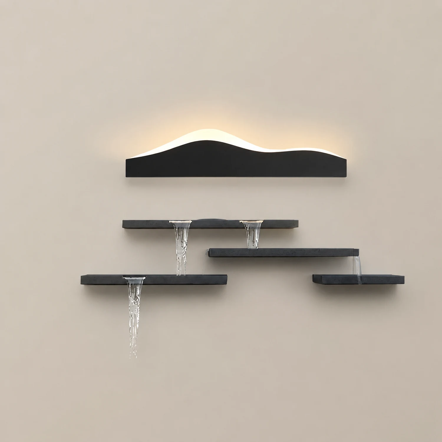 Mountain Scenery Creative Waterproof LED Modern Outdoor Wall Lights - Lumpaz