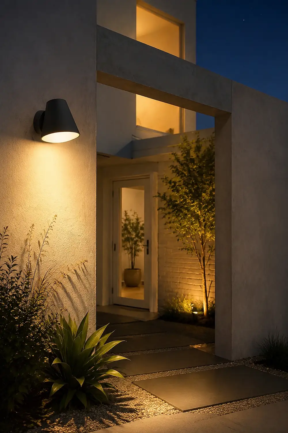 Cone Shape LED Waterproof Black Modern Outdoor Wall Lamp Exterior Lights - Lumpaz