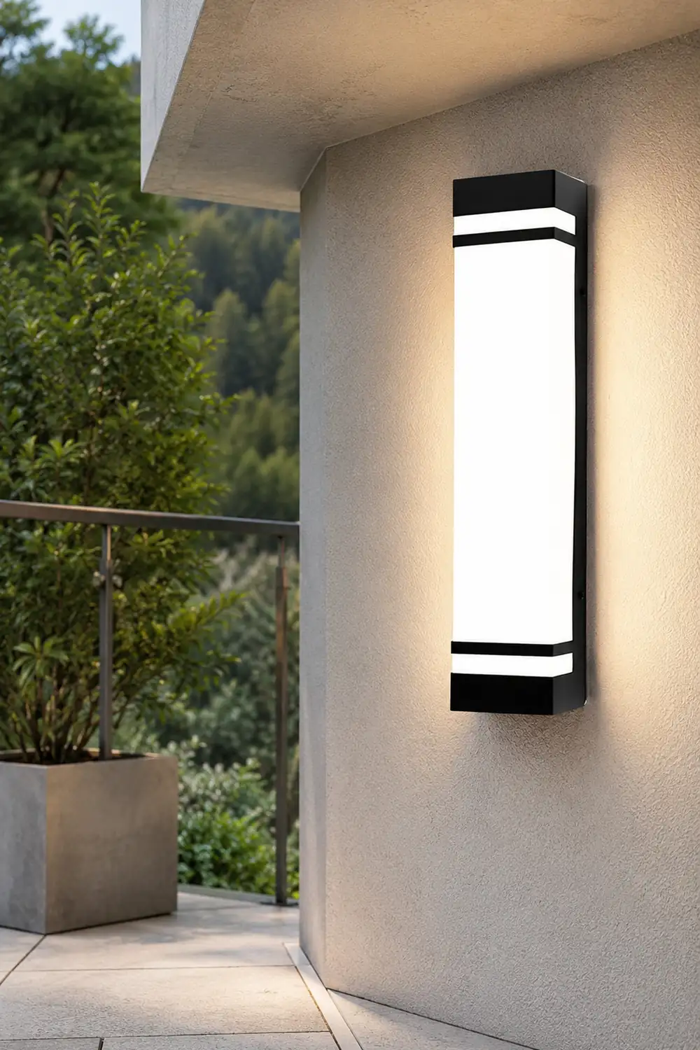 Waterproof Strip LED Black Modern Outdoor Wall Light Fixture Wall Lamp - Lumpaz