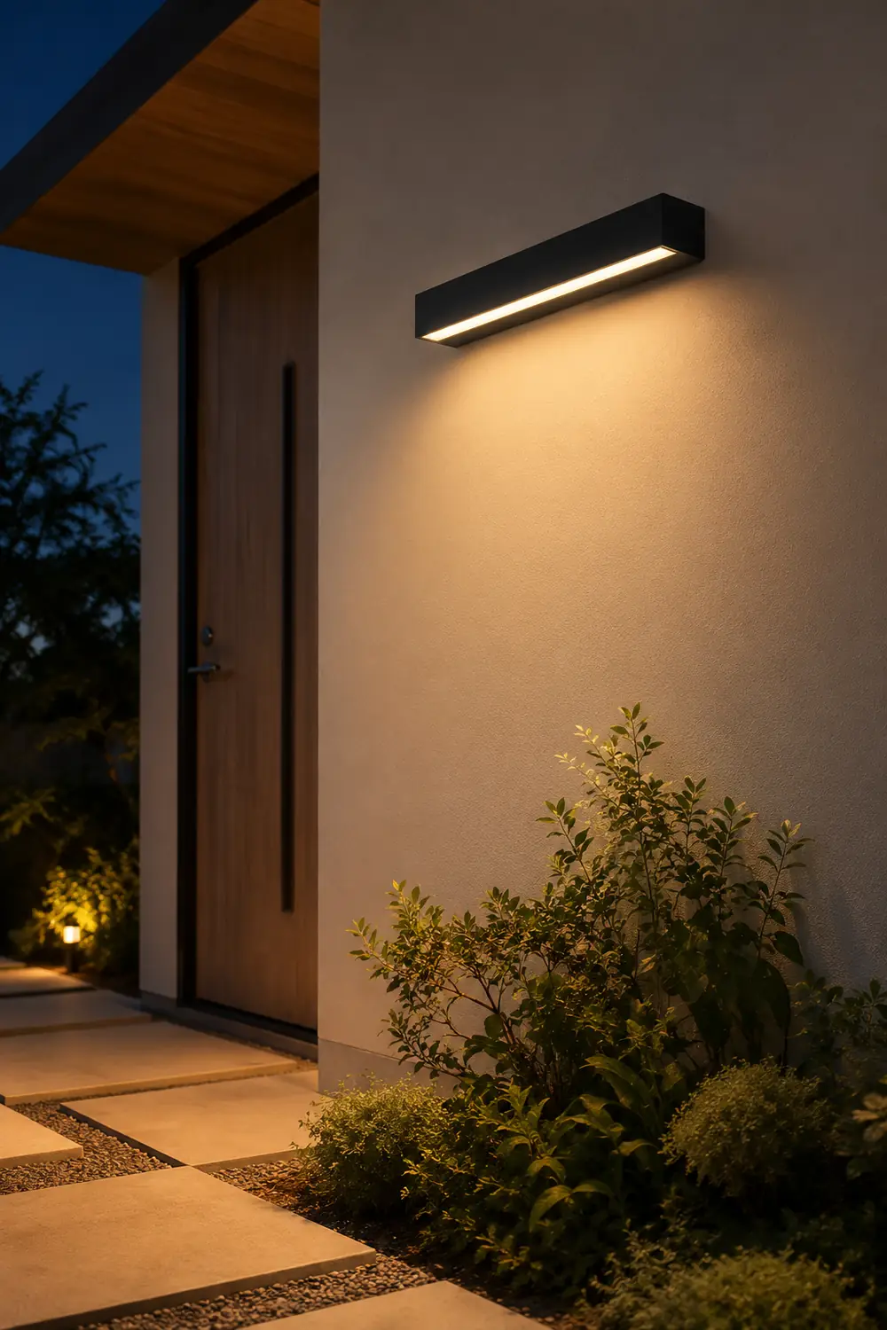 Minimalist Strip Waterproof LED Black Modern Outdoor Wall Washer Light - Lumpaz
