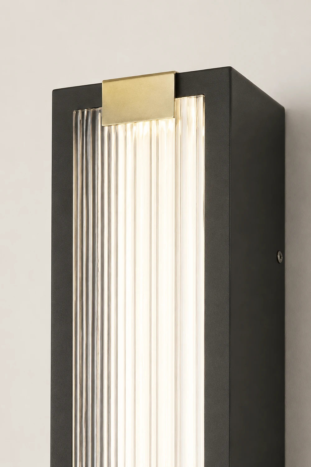 Rectangular Strip Waterproof LED Black Modern Porch Lights Wall Sconces - Lumpaz