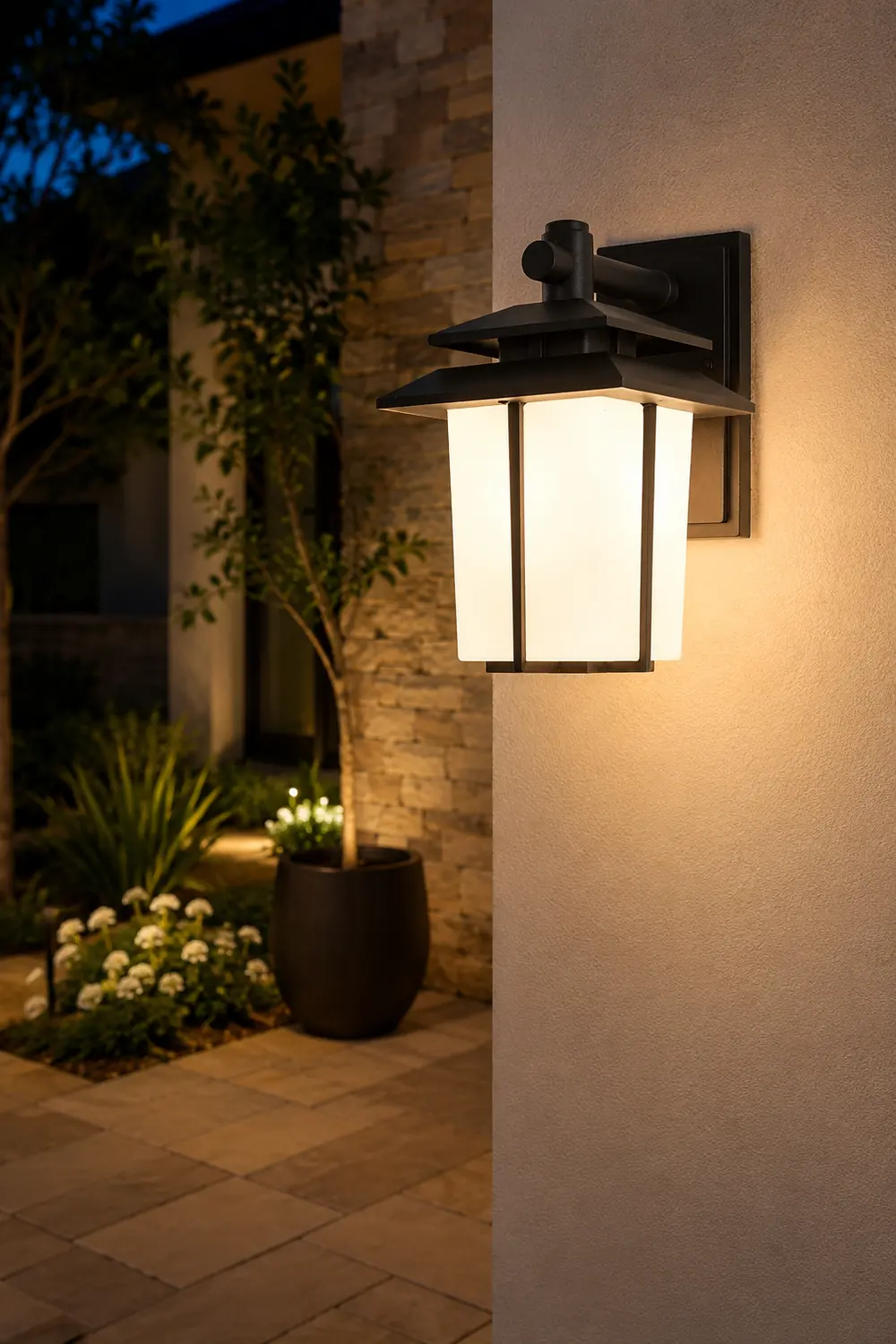 Vintage Glass Aluminum Waterproof European Style Outdoor Wall Sconces Lighting - Lumpaz