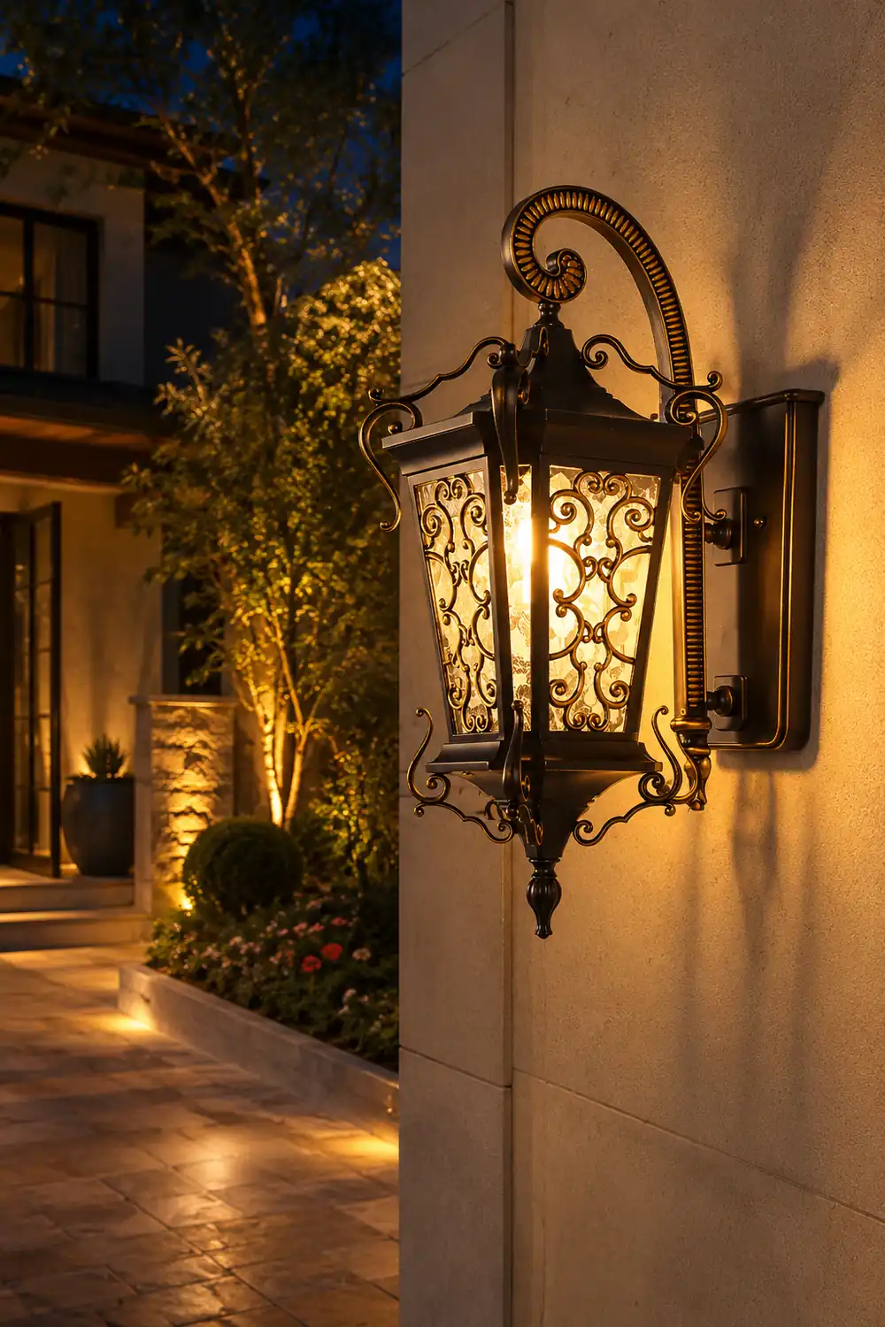 Retro Pattern Outdoor Waterproof European Style Wall Lamp Exterior Lights - Lumpaz