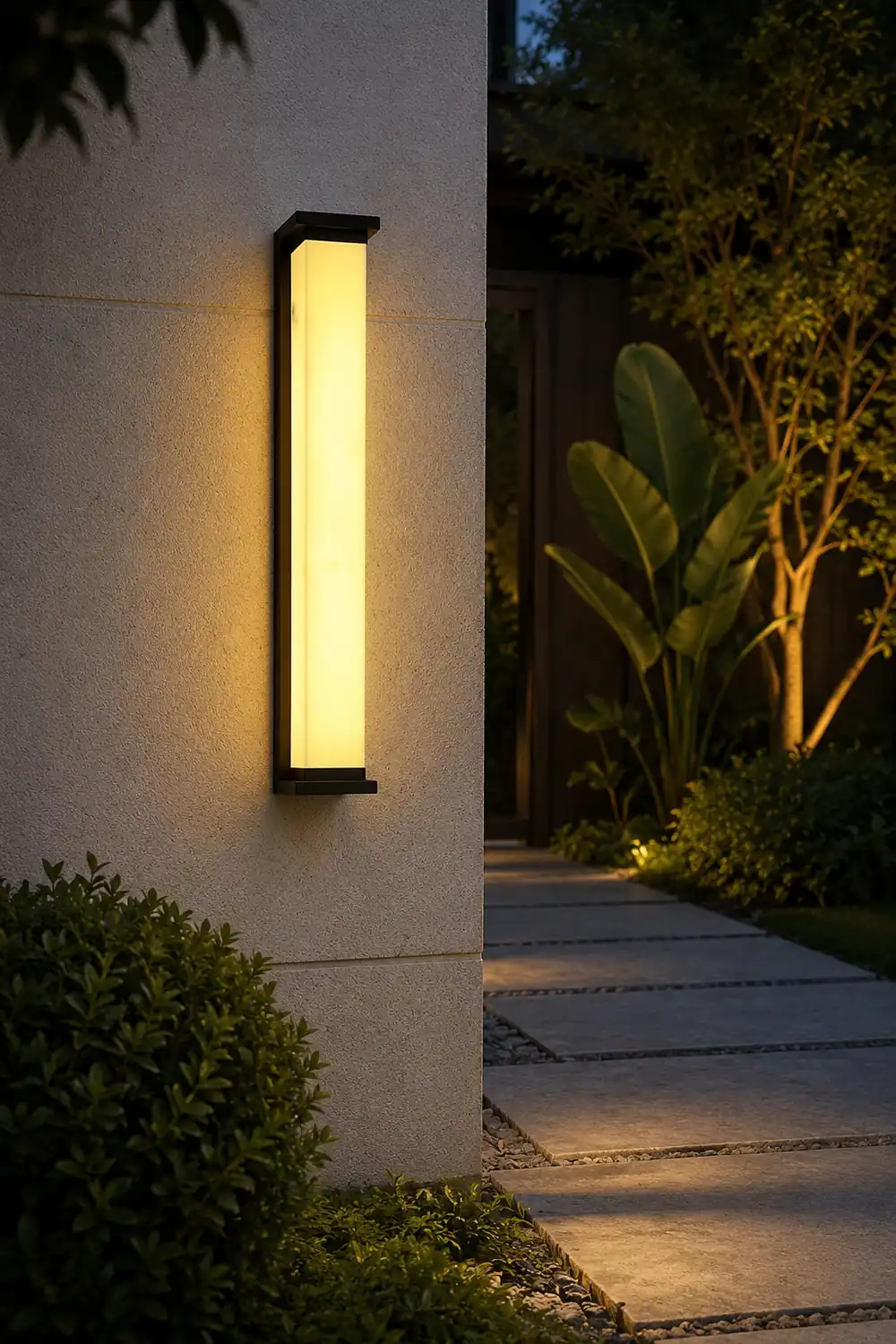 Strip Minimalist Waterproof Stainless Steel Modern Outdoor Wall Lights - Lumpaz