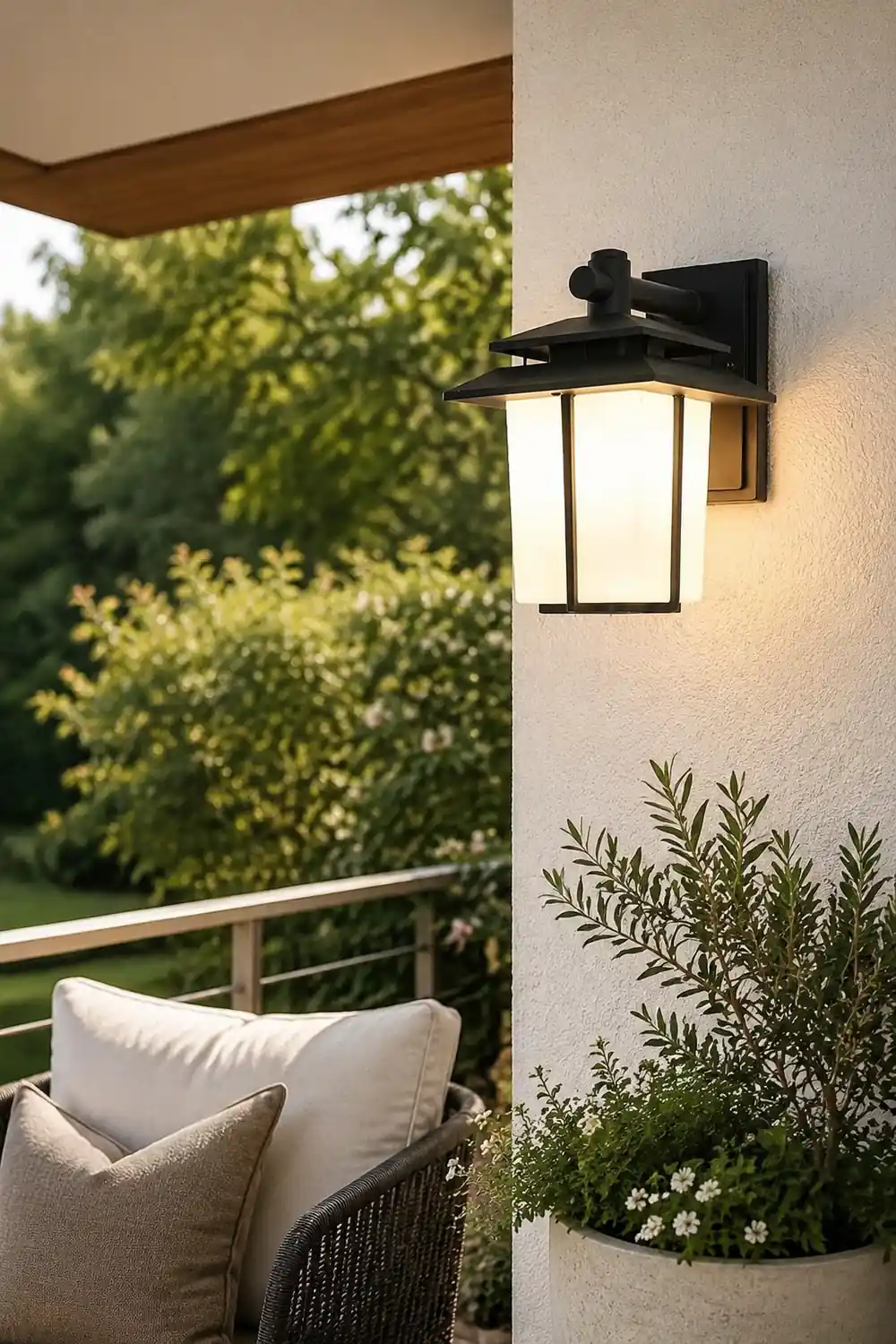 Vintage Glass Aluminum Waterproof European Style Outdoor Wall Sconces Lighting - Lumpaz