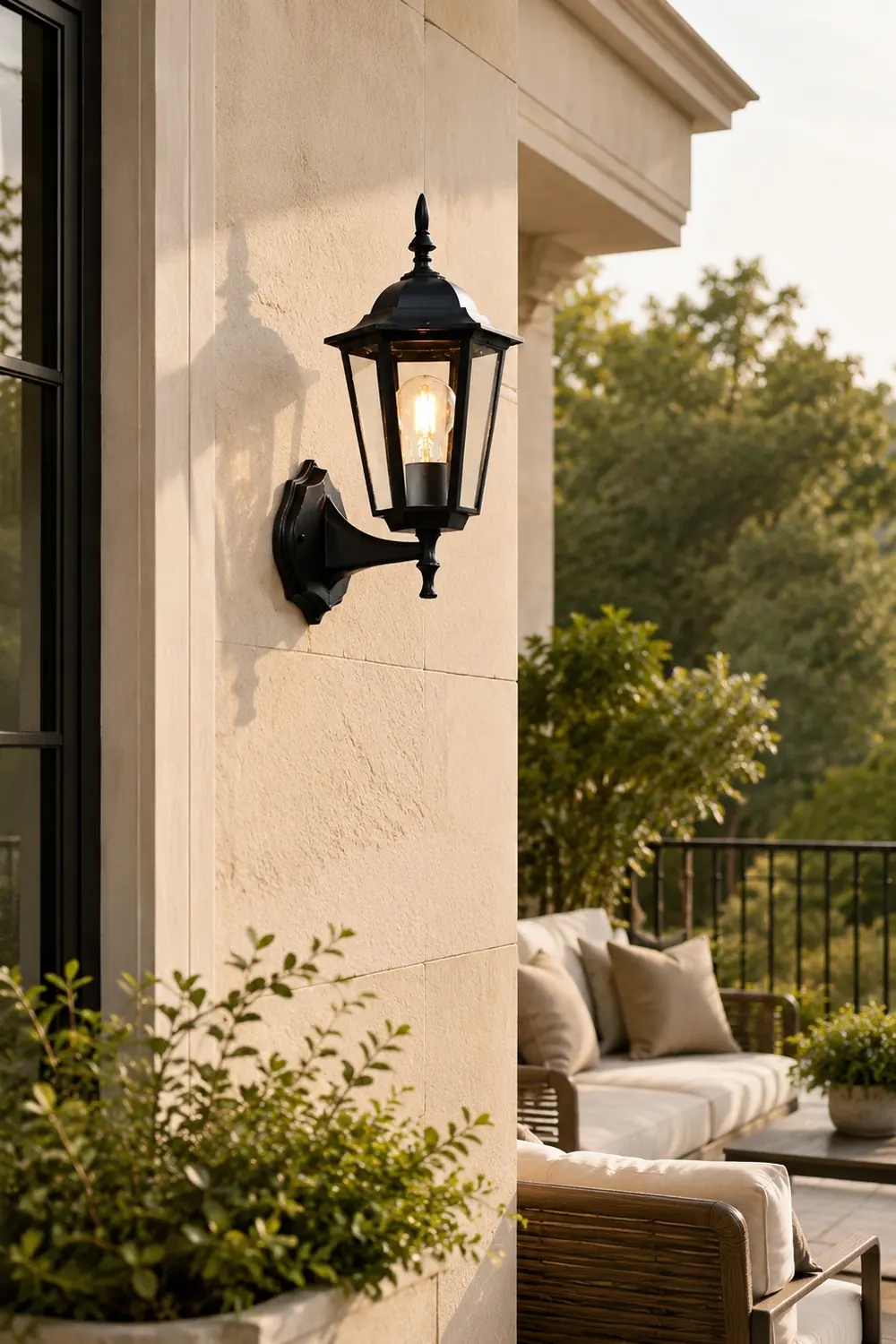 Retro Hexagonal Waterproof European Style Outdoor Wall Lights Wall Lamp - Lumpaz
