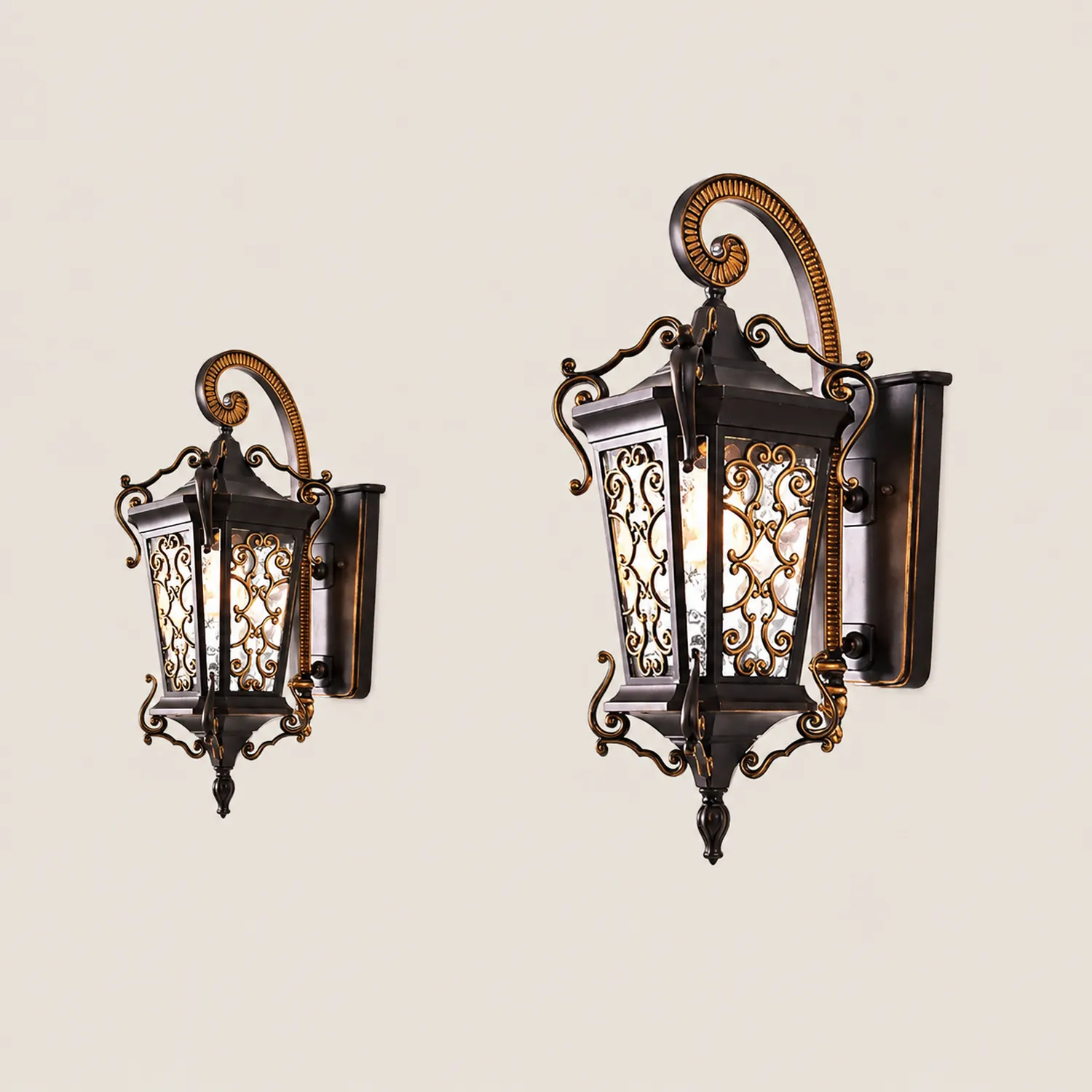 Retro Pattern Outdoor Waterproof European Style Wall Lamp Exterior Lights - Lumpaz