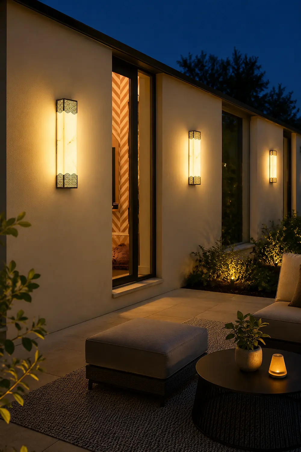 Rectangular Resin LED Waterproof Vintage Outdoor Wall Lights Wall Lamp - Lumpaz