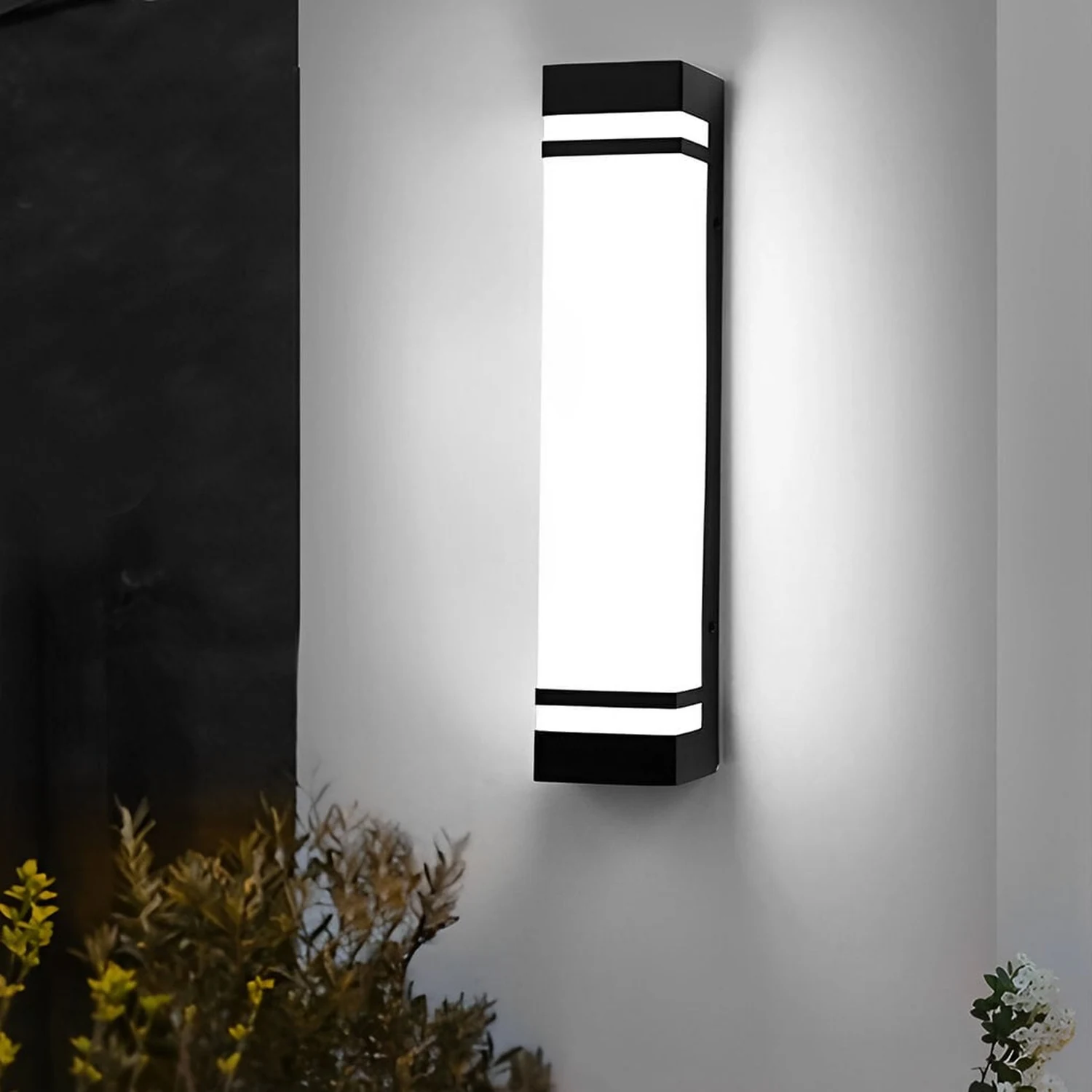 Waterproof Strip LED Black Modern Outdoor Wall Light Fixture Wall Lamp - Lumpaz